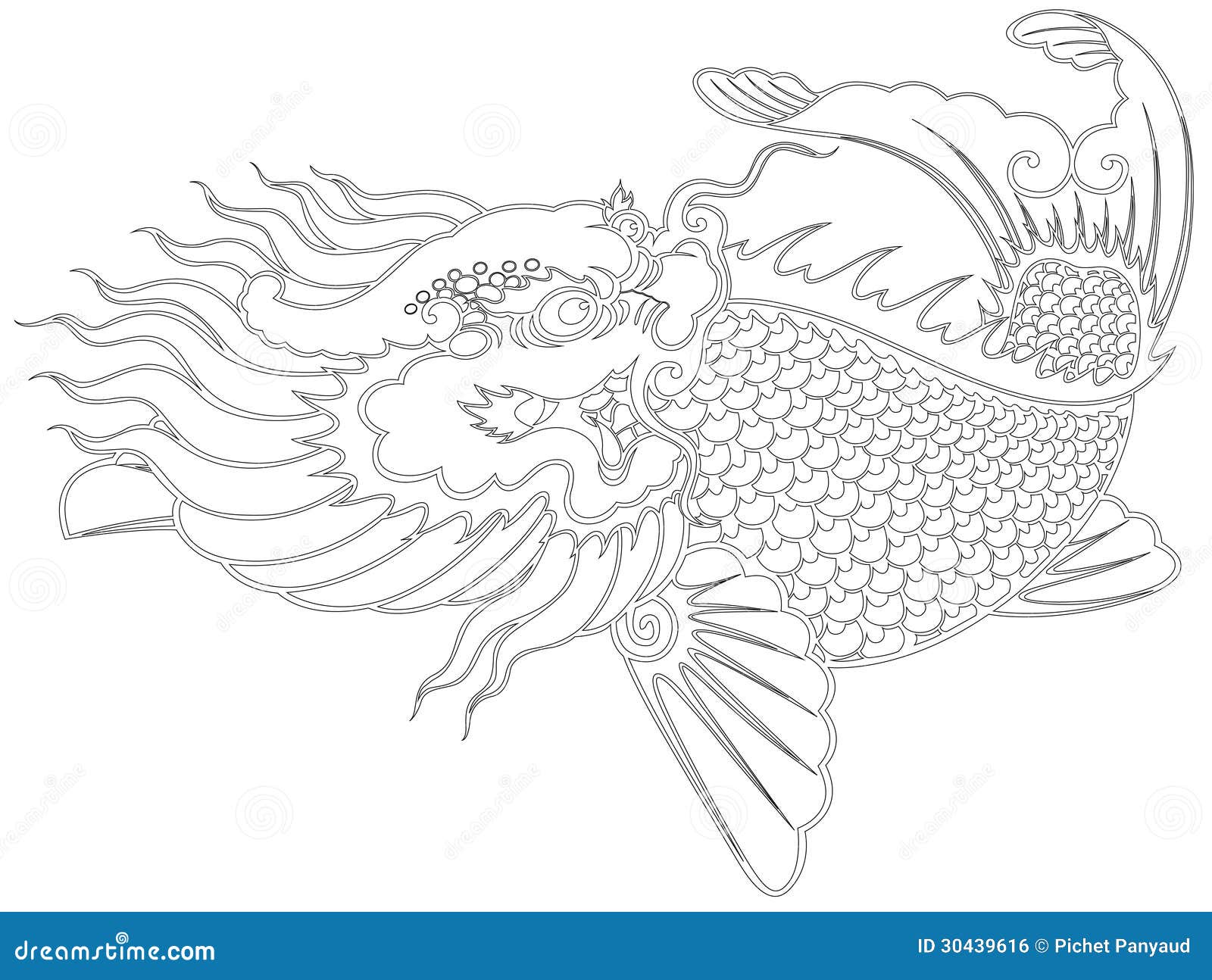 Dragon Fish Chinese Style Royalty Free Stock Image - Image: 30439616