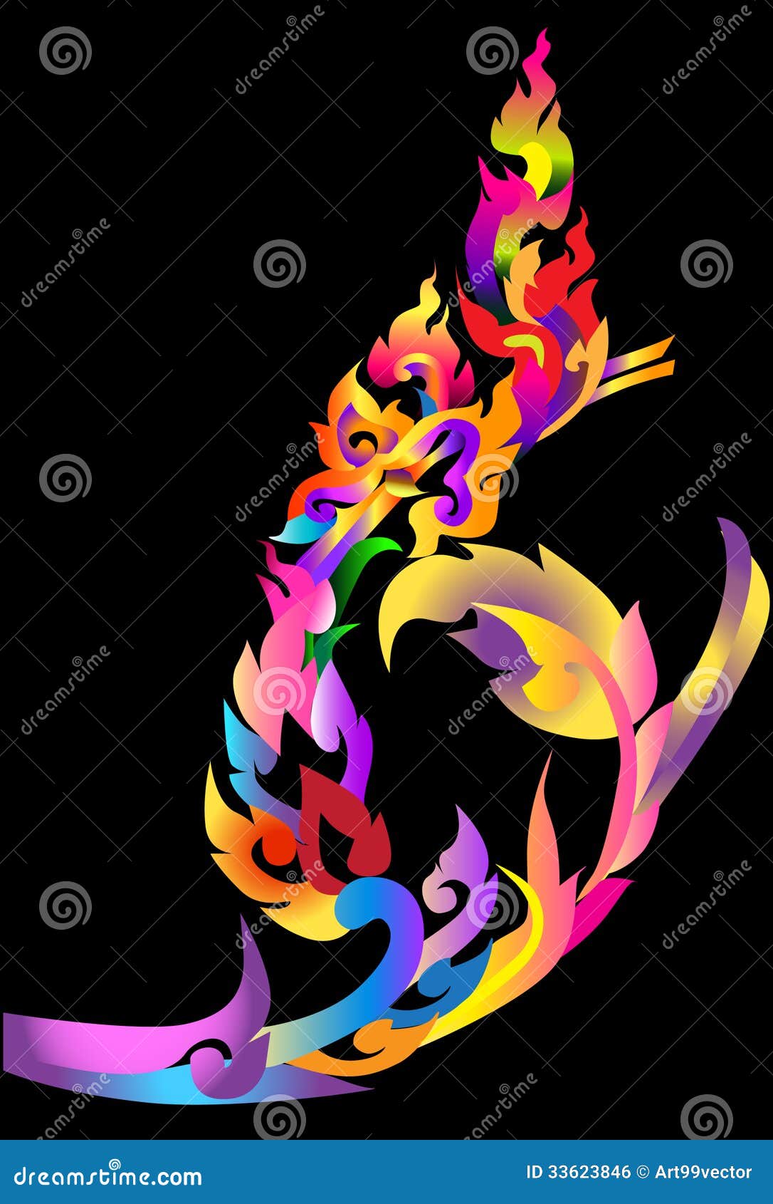 Dragon Thai Colourful Royalty Free Stock Image Image 33623846