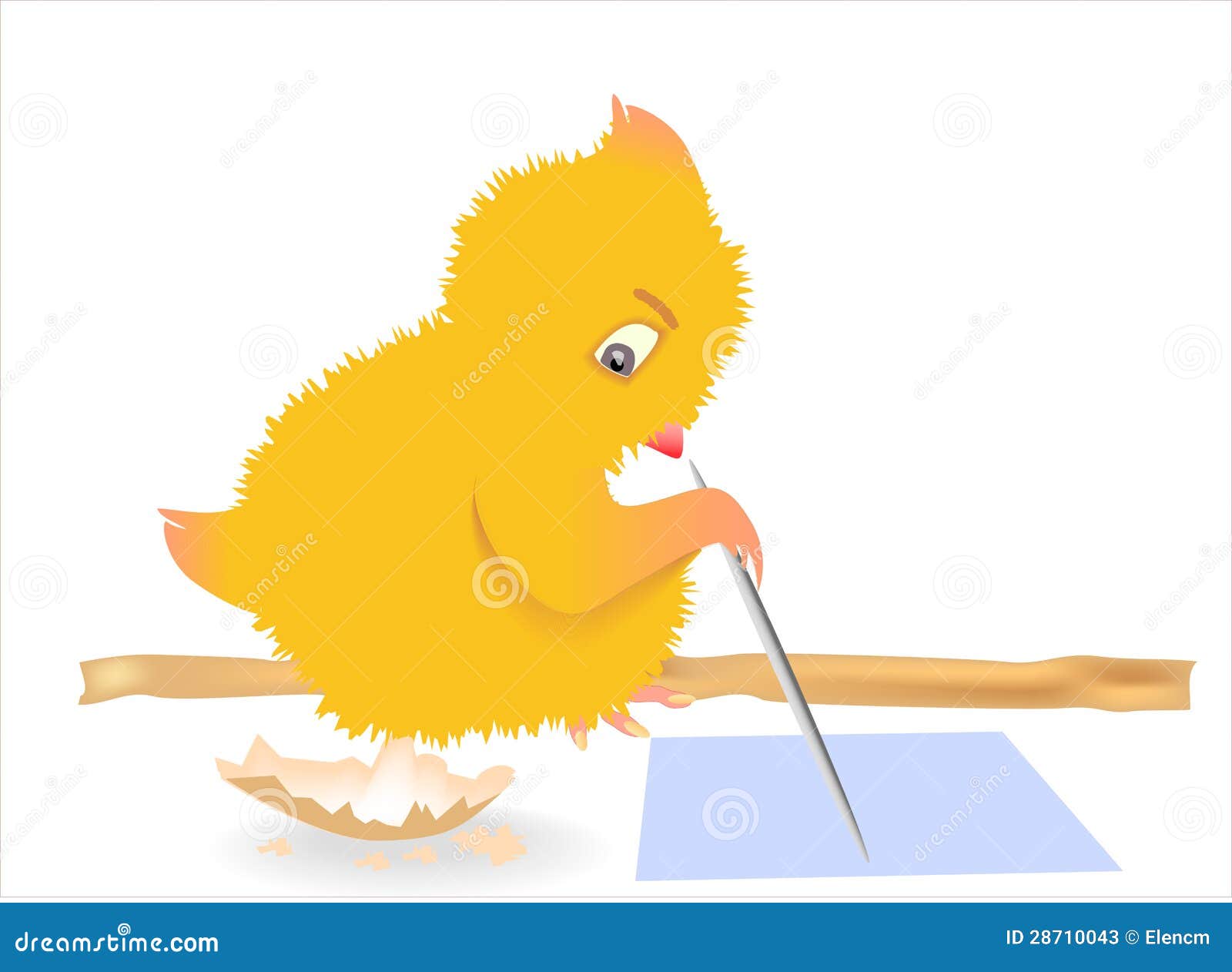 Drawing Chicken On A Pole. Stock Photos - Image: 28710043