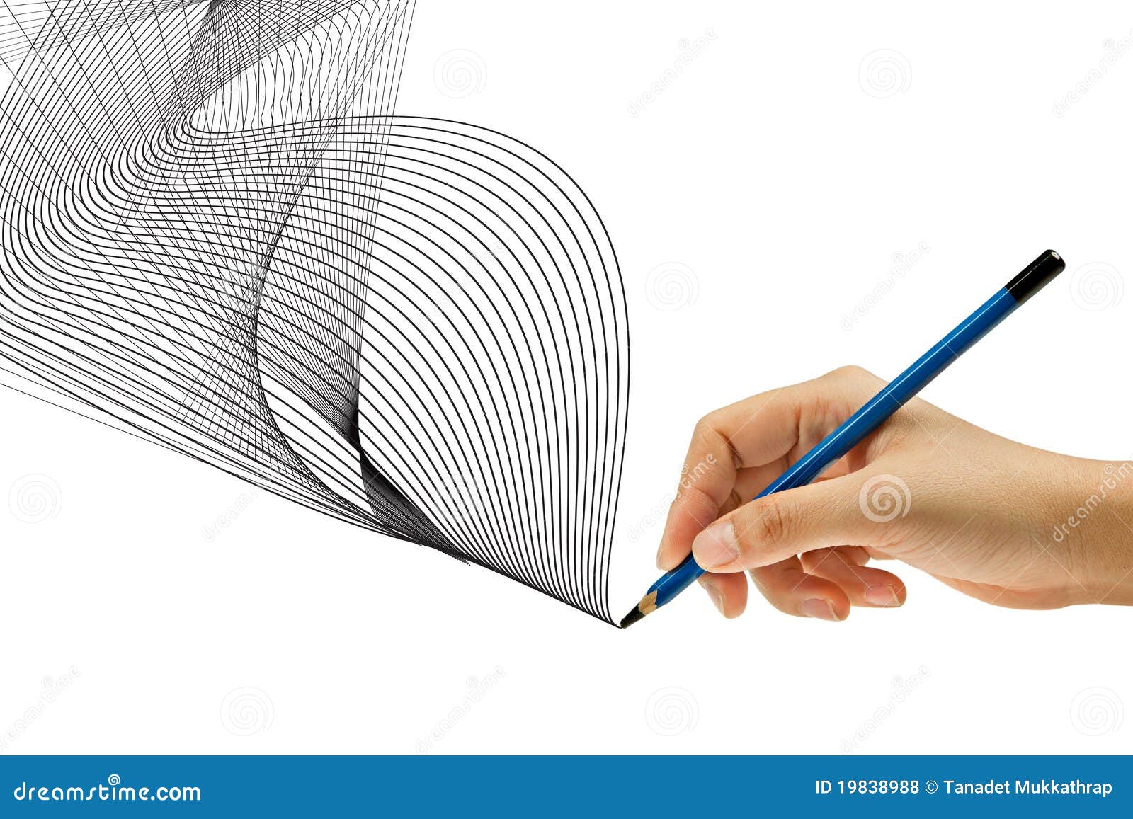 Drawing With Pencil In Hand Royalty Free Stock Photos - Image: 19838988