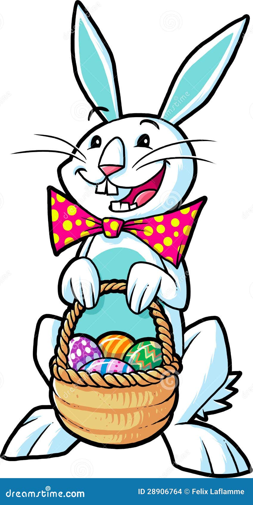 Easter Bunny Holding A Basket Stock Images - Image: 28906764