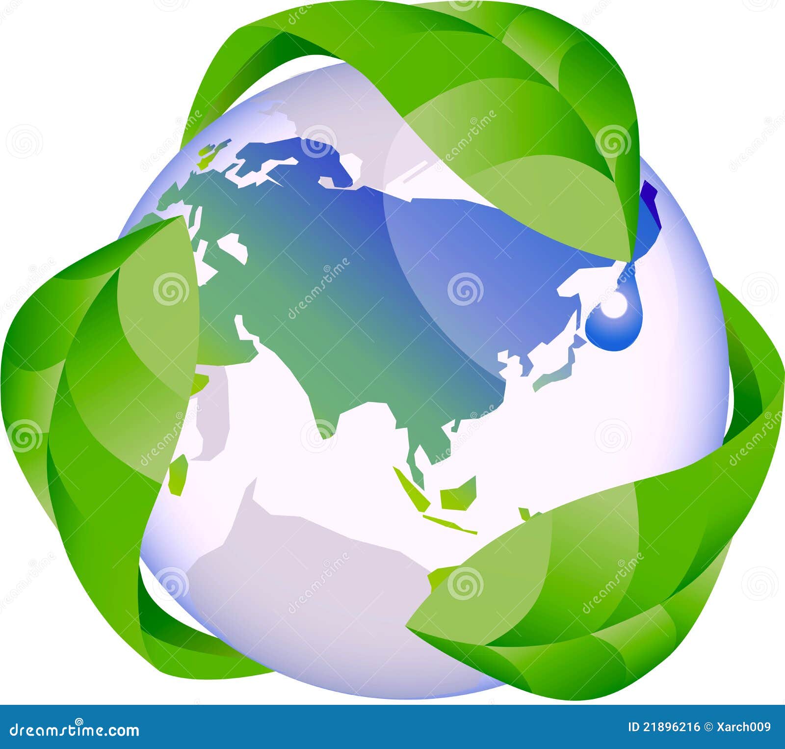 Eco Green Globe Nature Concept Stock Illustration Illustration Of