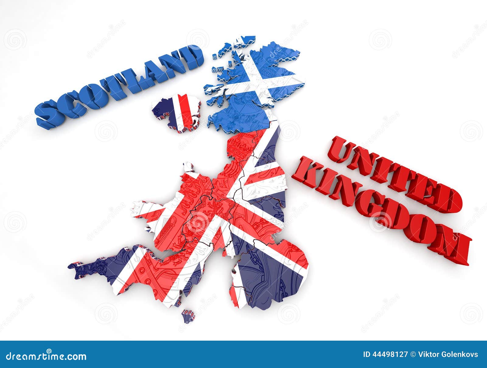 Ejemplo Del Mapa De Escocia Y De Inglaterra Stock de ilustración