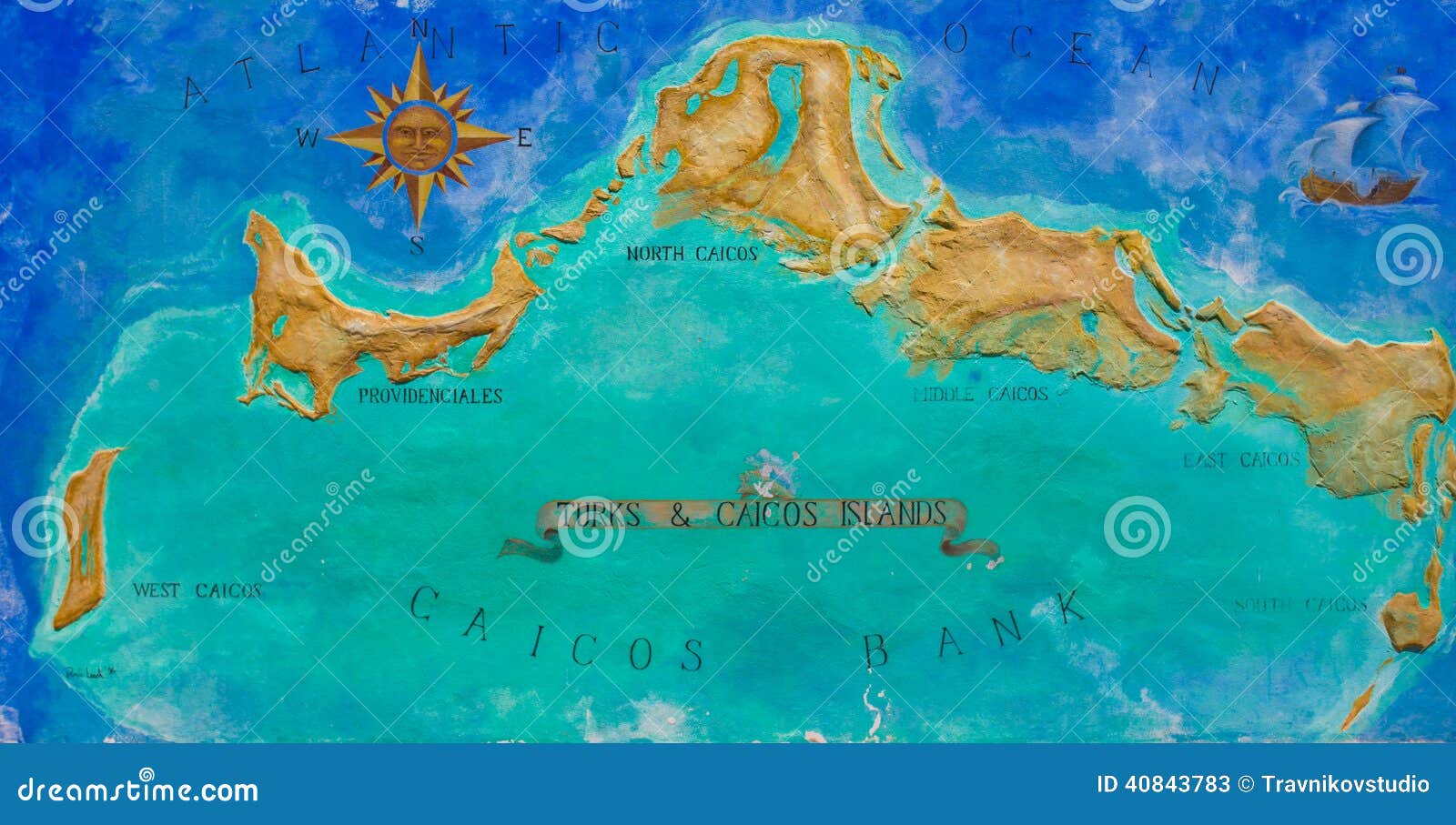 islas turcos y caicos mapa caribe
