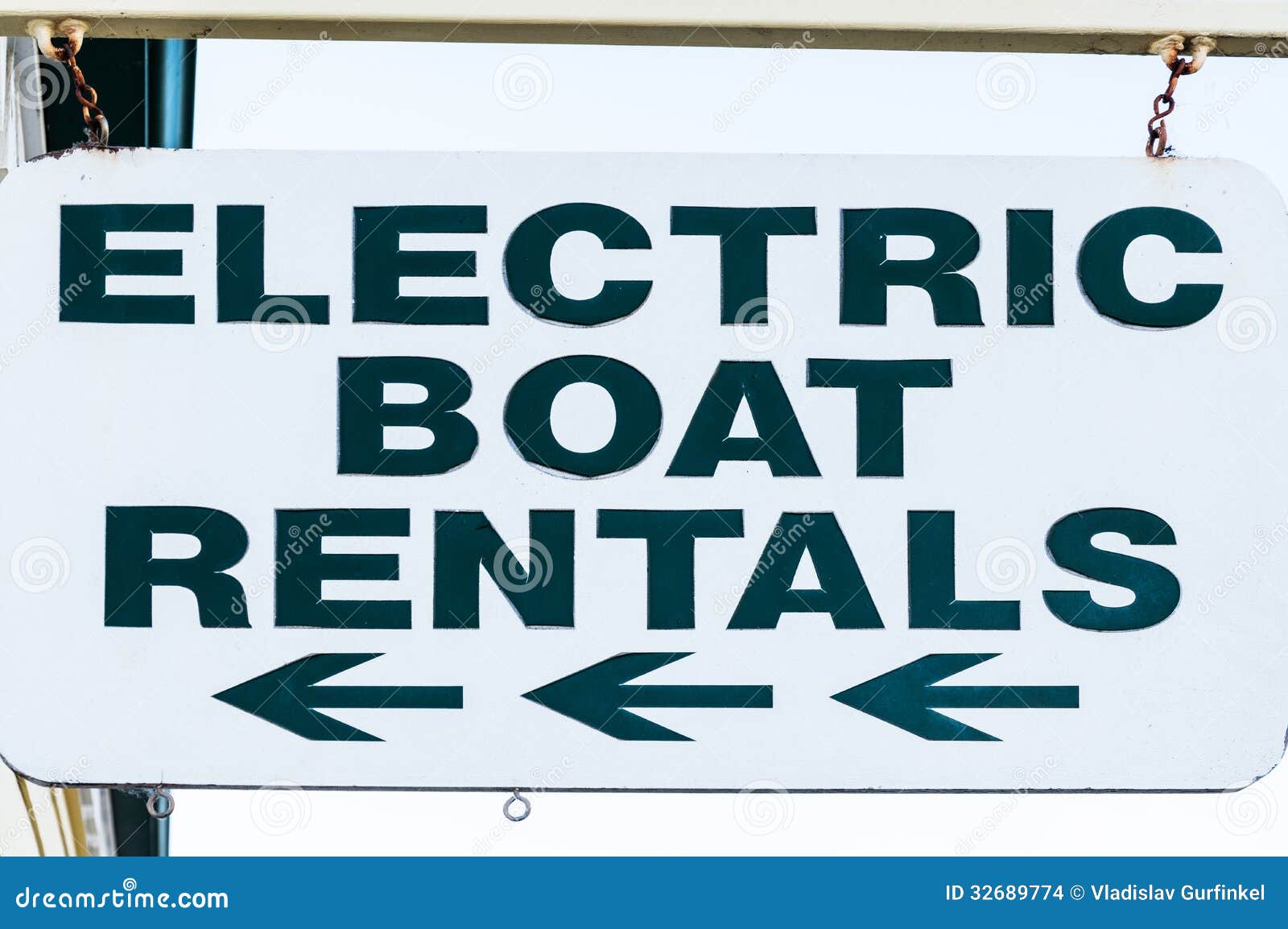 Wooden Boat Rental Sign