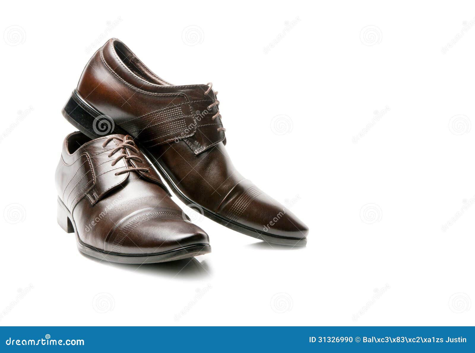 Elegant Brown Leather Men's Shoes. Stock Photo - Image: 31326990