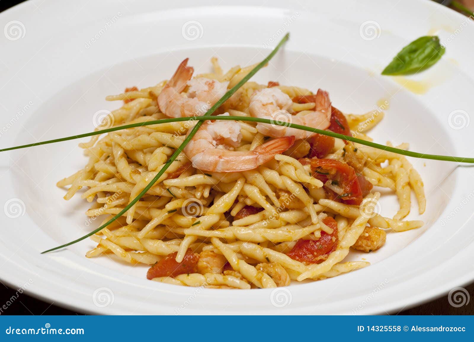 An Elegant First Course Dish With Pasta Royalty Free Stock Photos
