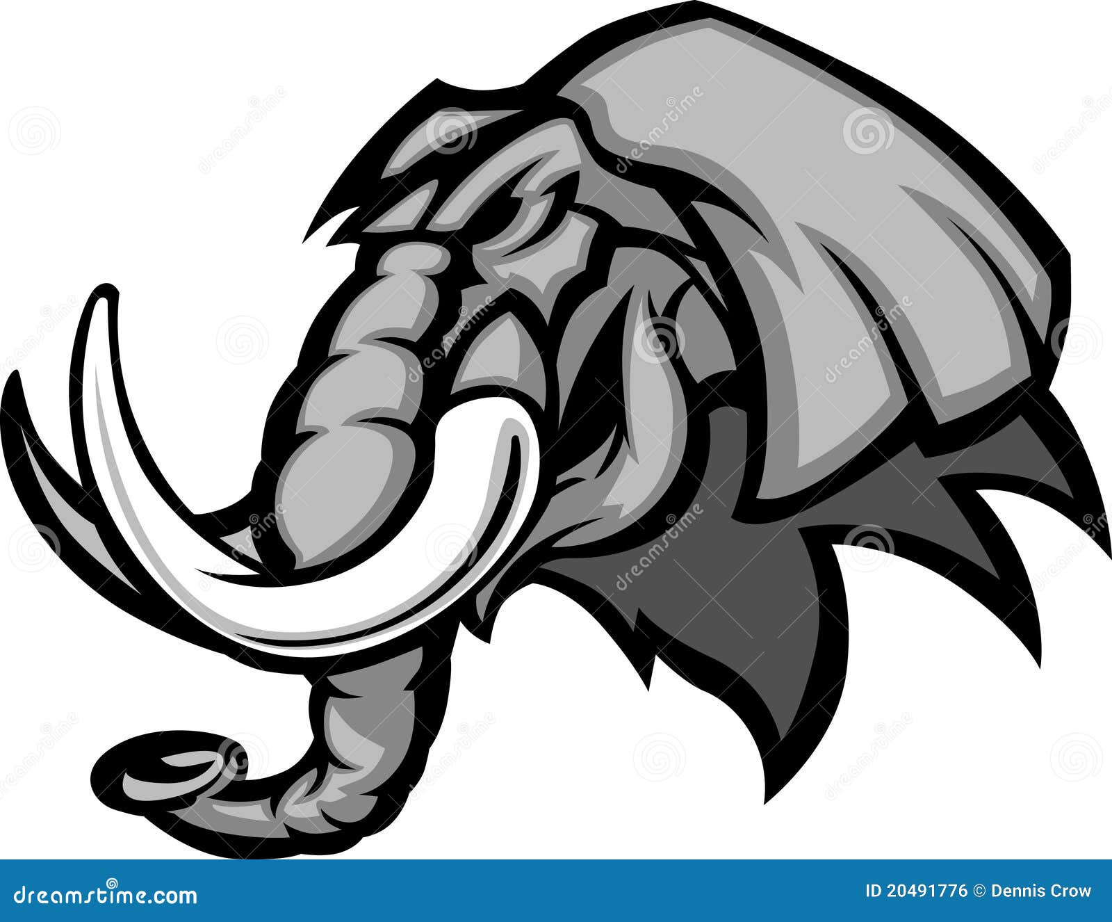 Elephant Mascot Head Vector Graphic Royalty Free Stock ...