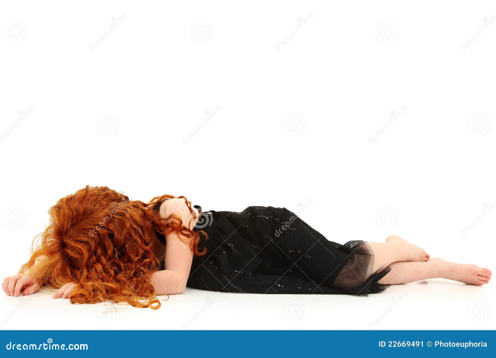 Elmentary Child Girl Crying On Floor Stock Image Image 22669491