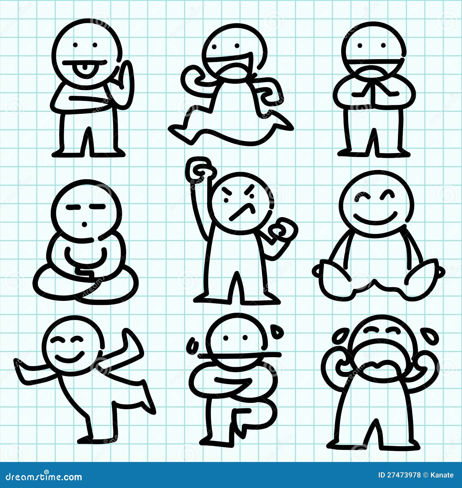Graph Paper Drawings of Cartoons
