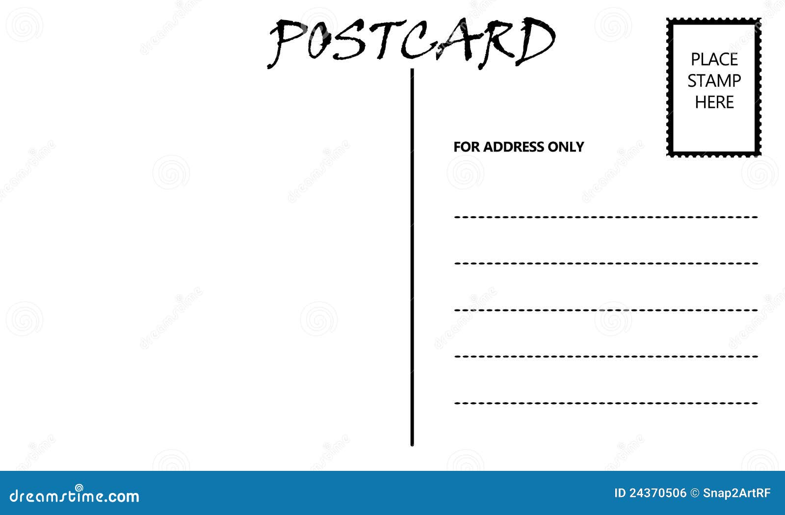 Empty Blank Postcard Template