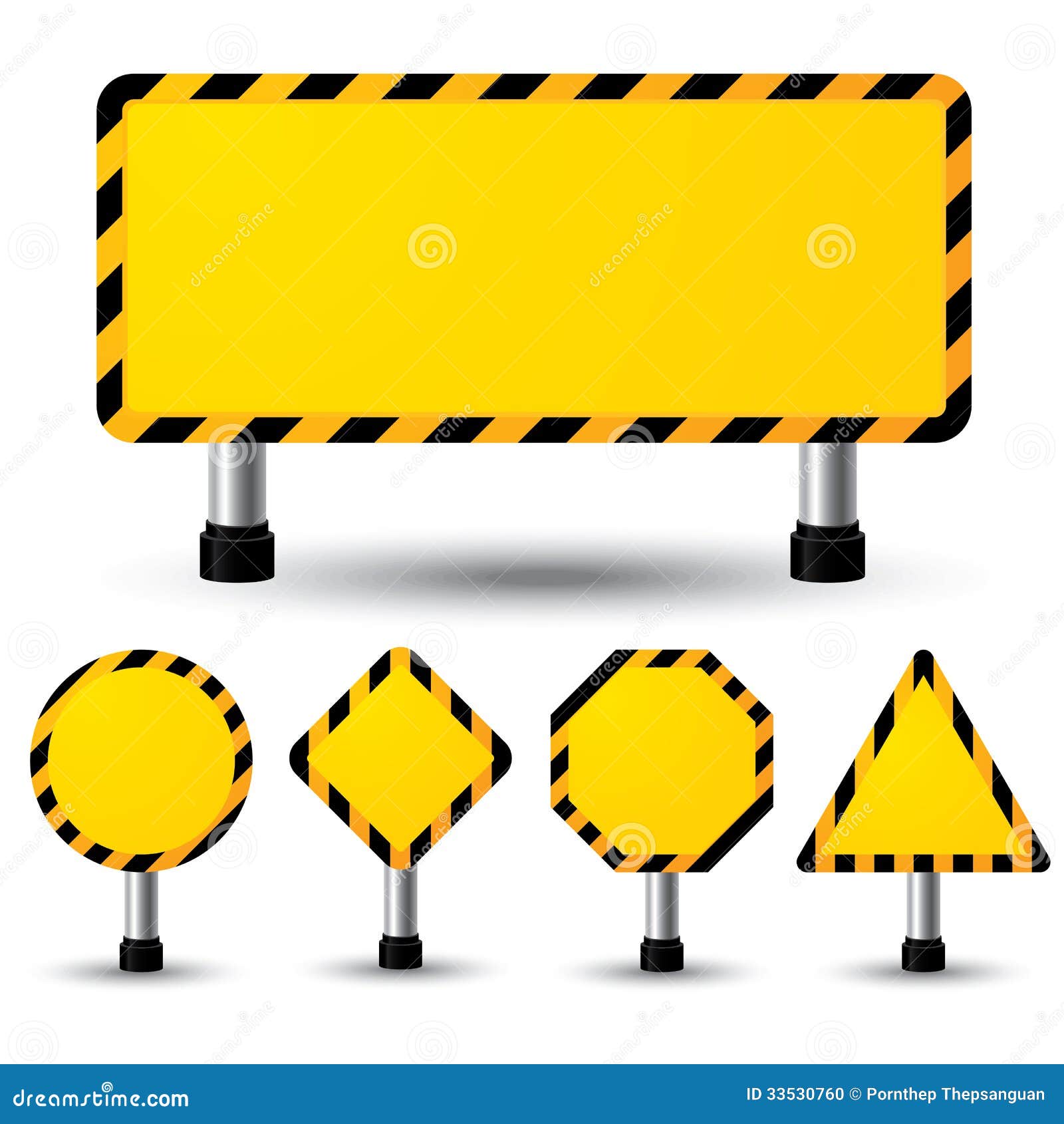 Blank Construction Sign Clip Art