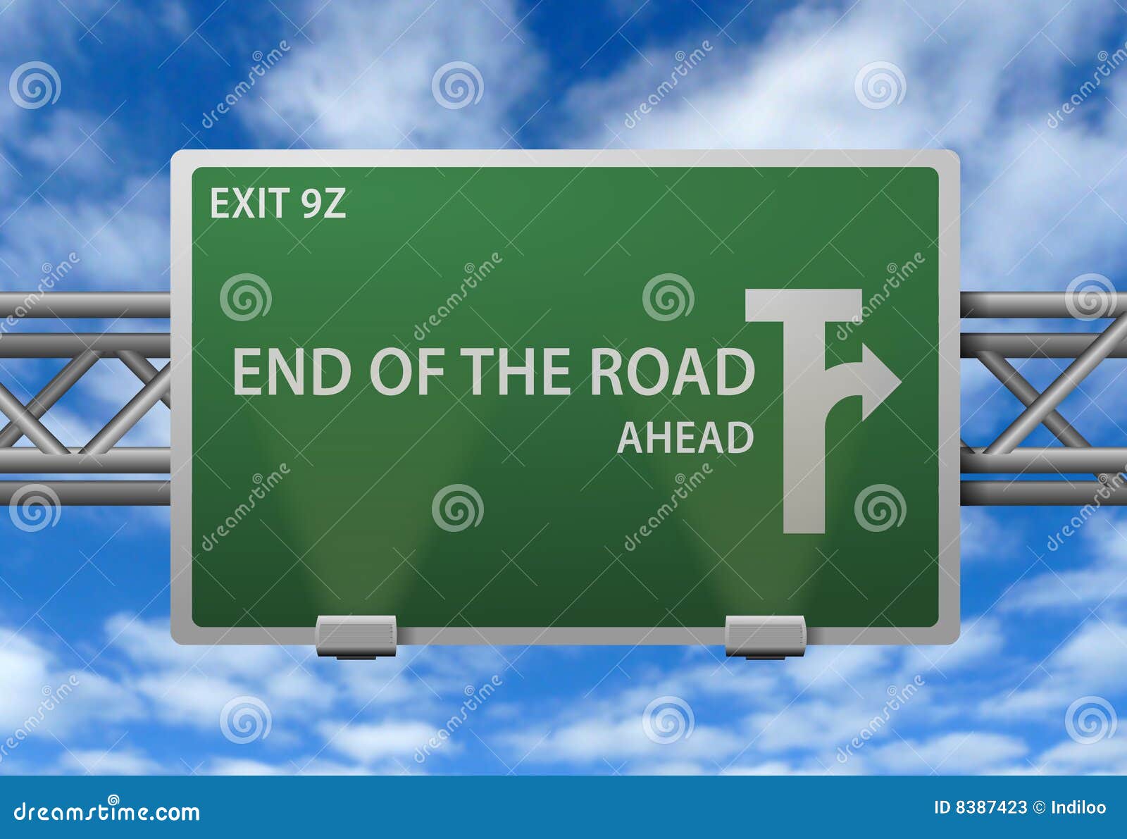 End Of The Road Sign Stock Photos Image 8387423