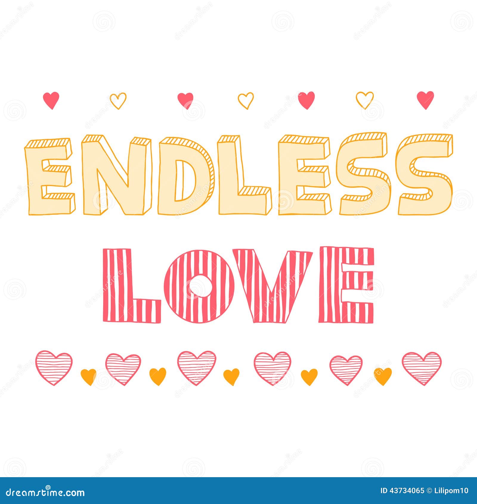 Endless love, quote, inspirational poster, typographical design ...