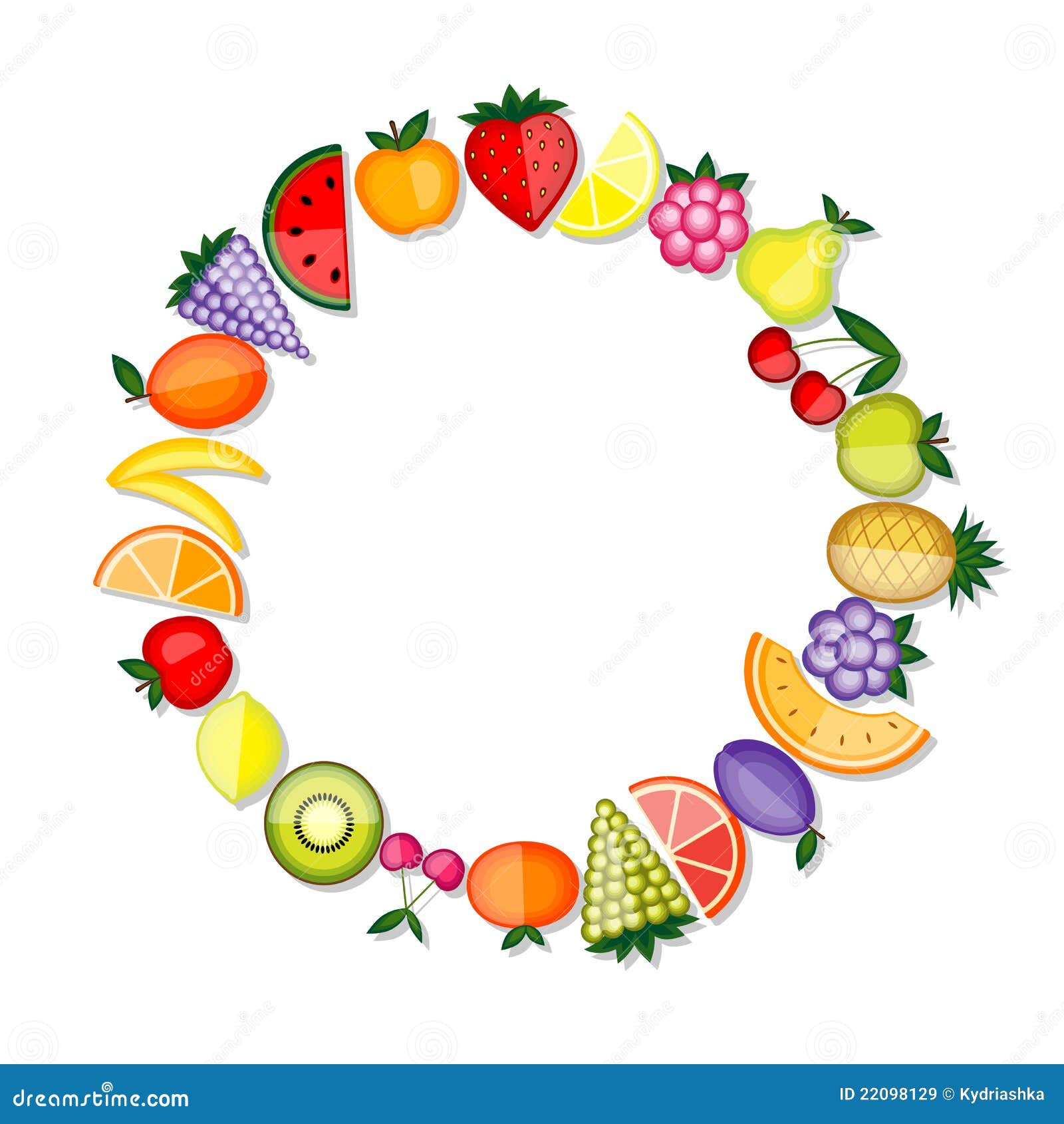 Energy Fruits. Vector Frame For Your Design Royalty Free Stock Images 