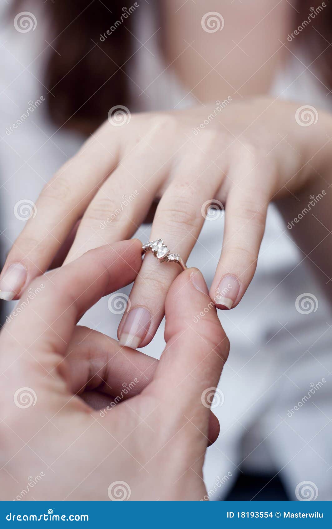 Engagement Ring Into A Finger Stock Images - Image: 18193554