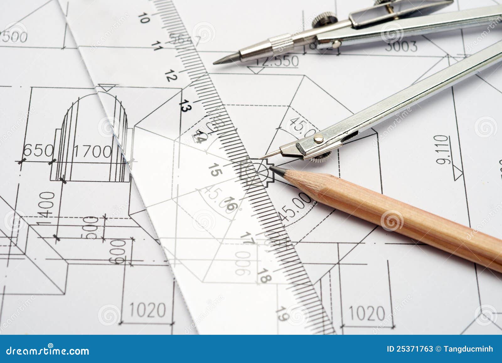 Engineering Design And Drawing Tools Stock Photos - Image: 25371763