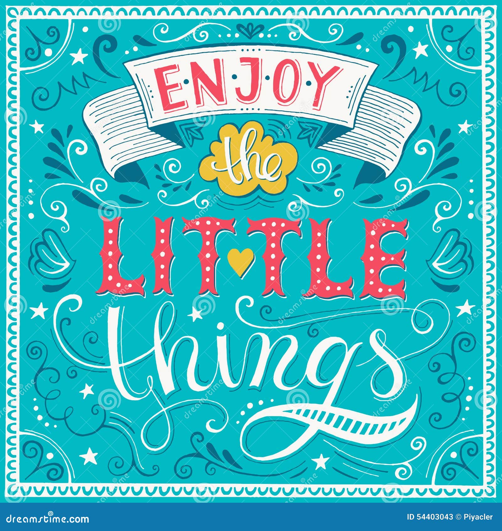Enjoy The Little Things Stock Vector - Image: 54403043