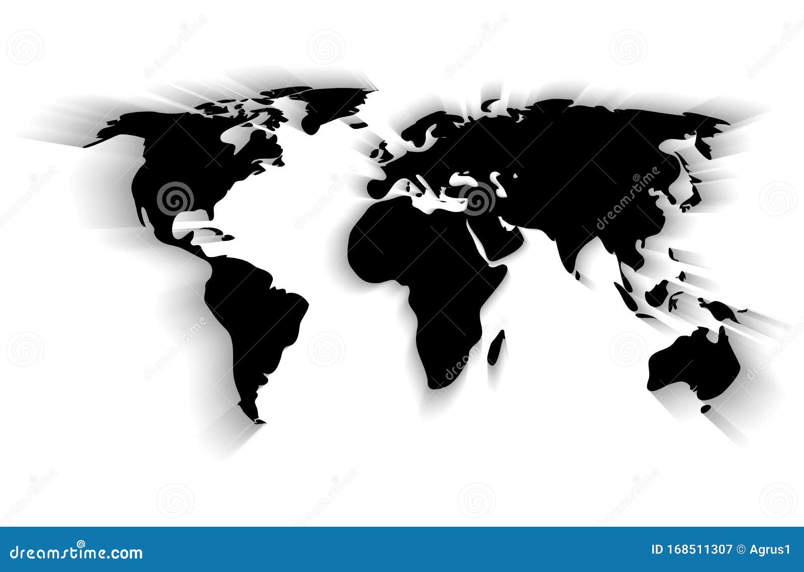 Vector EPS World Map On White Background Stock Vector Illustration Of