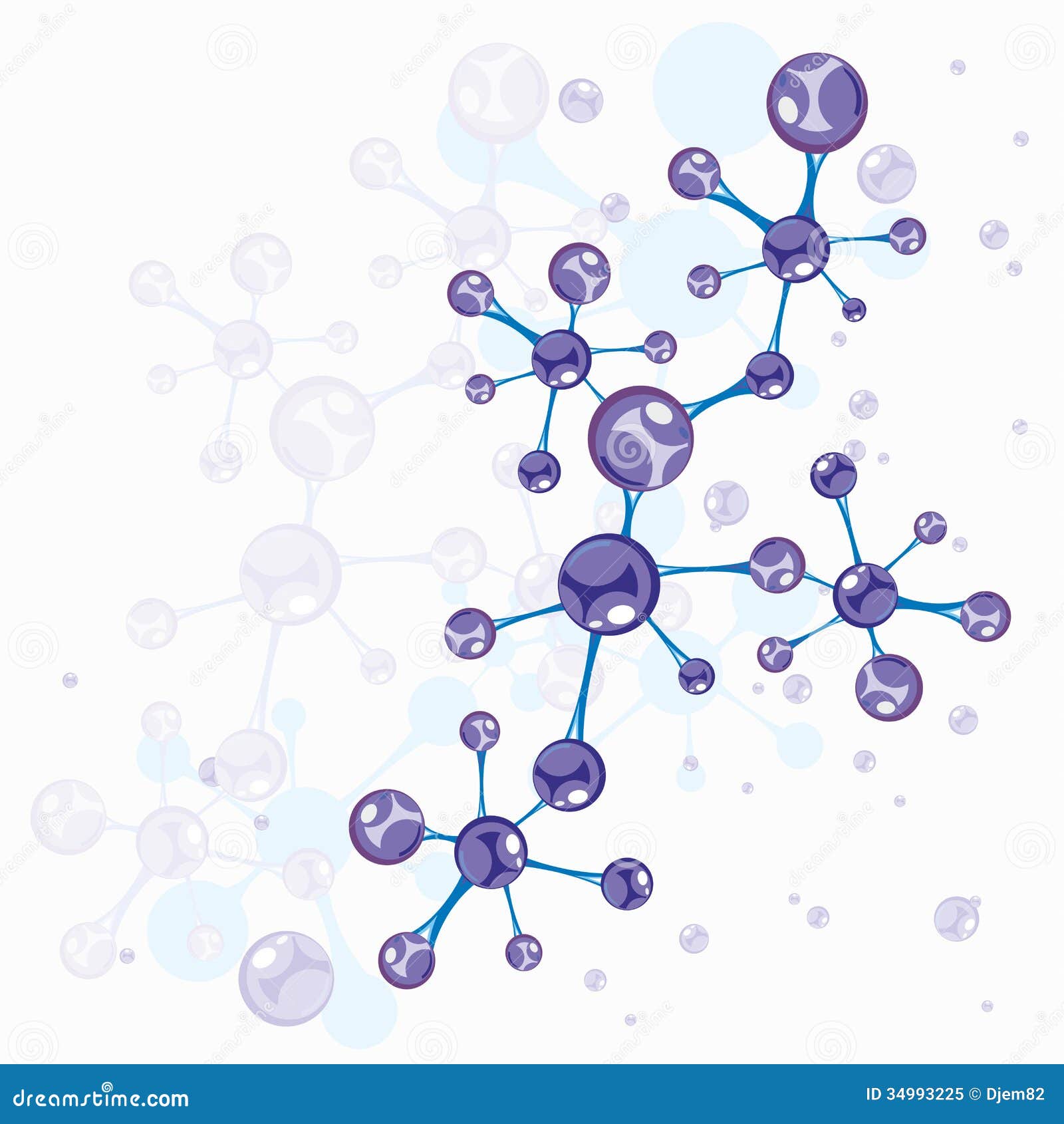 Estructuras moleculares ilustración del vector Ilustración de extracto