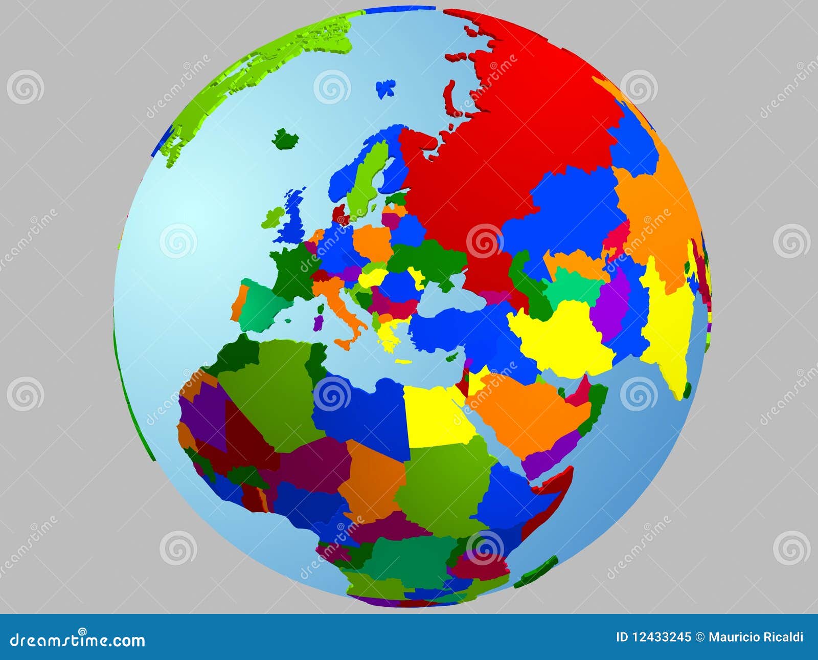 Europe Globe Map Royalty Free Stock Photo  Image: 12433245