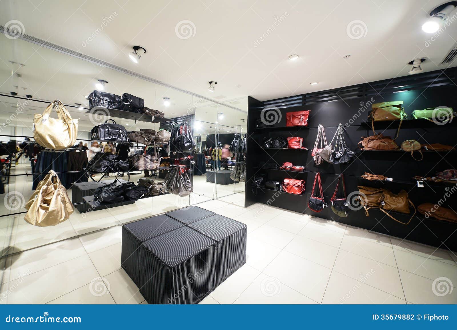 Stock Photography: European clothing store with huge collection