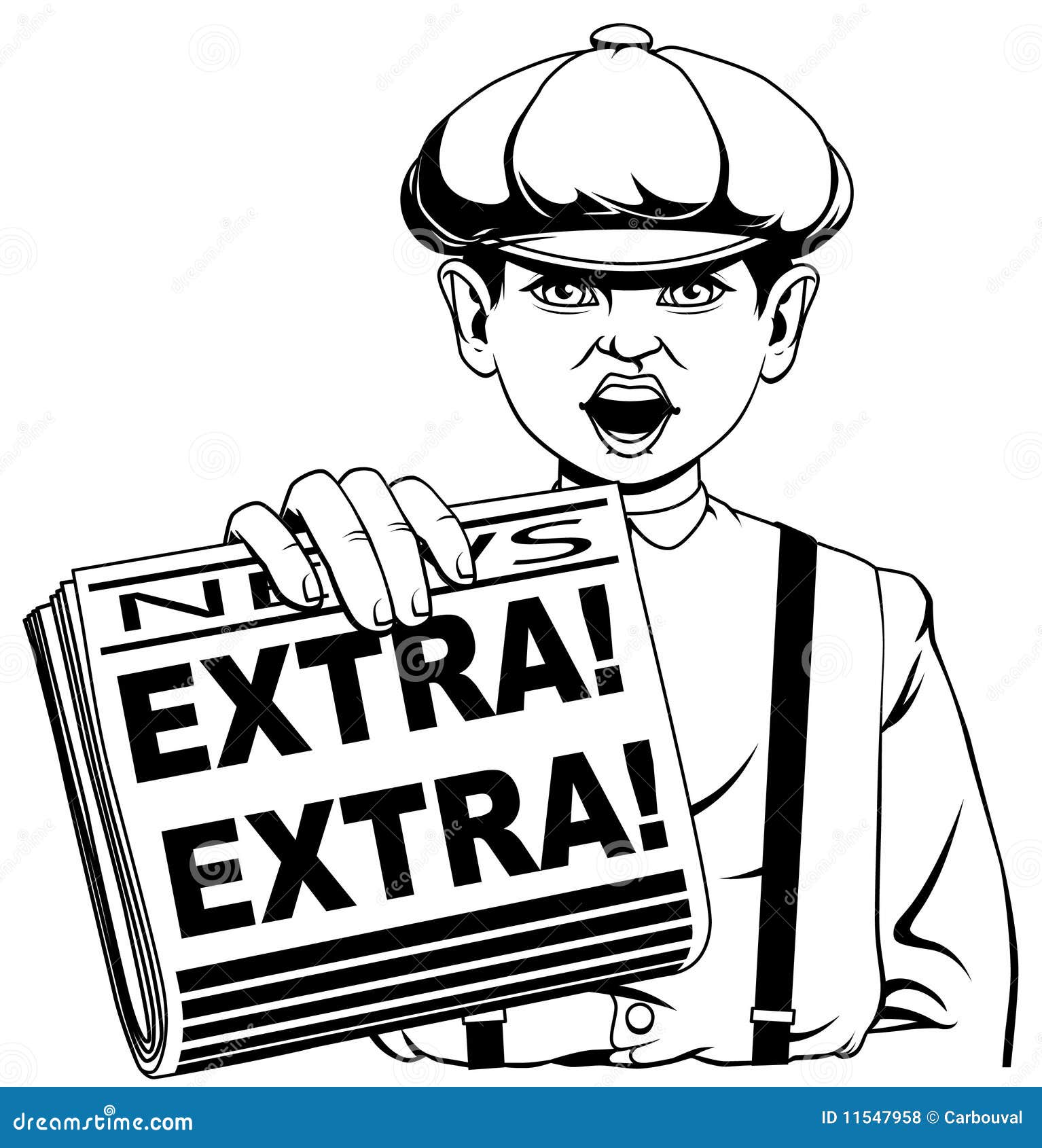 clipart newspaper boy - photo #39