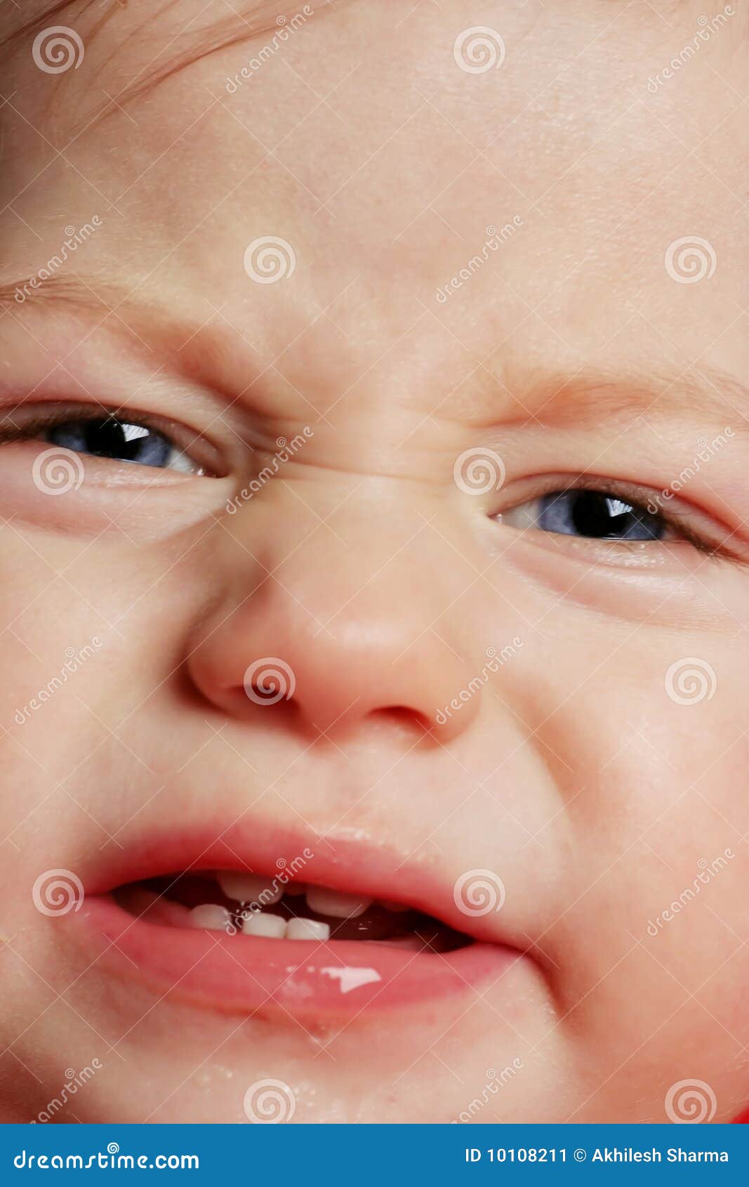 Face Closeup Of A Crying Baby Stock Image - Image: 10108211