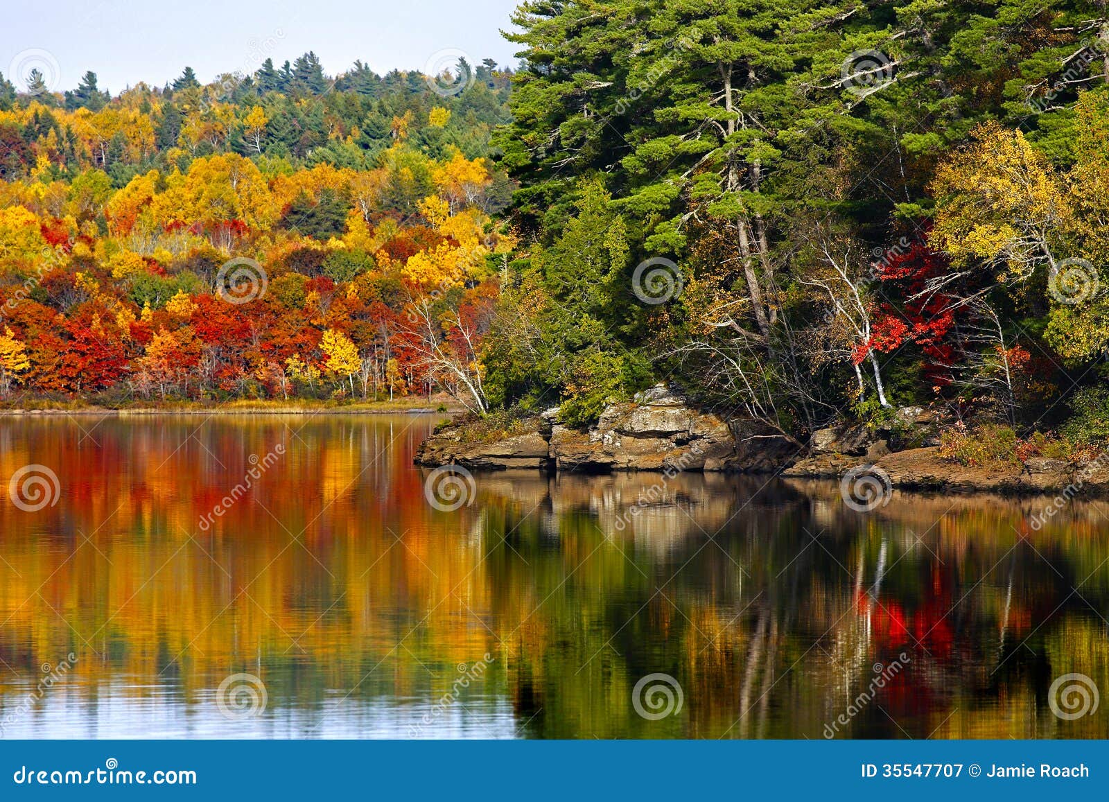 Fall Autumn Colors Water Reflection Royalty Free Stock Fall Autumn Colors Water Reflection Royalty Free Stock