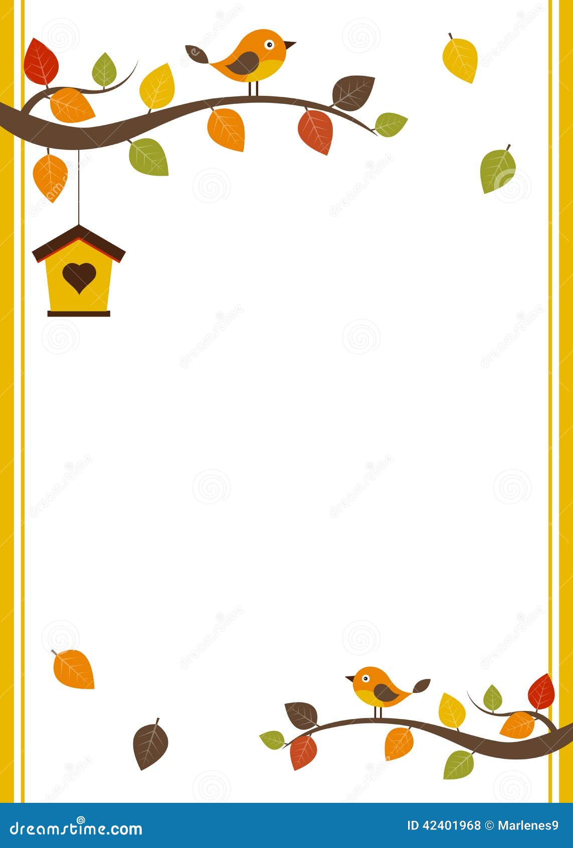 Fall Card Template Stock Vector Image 42401968