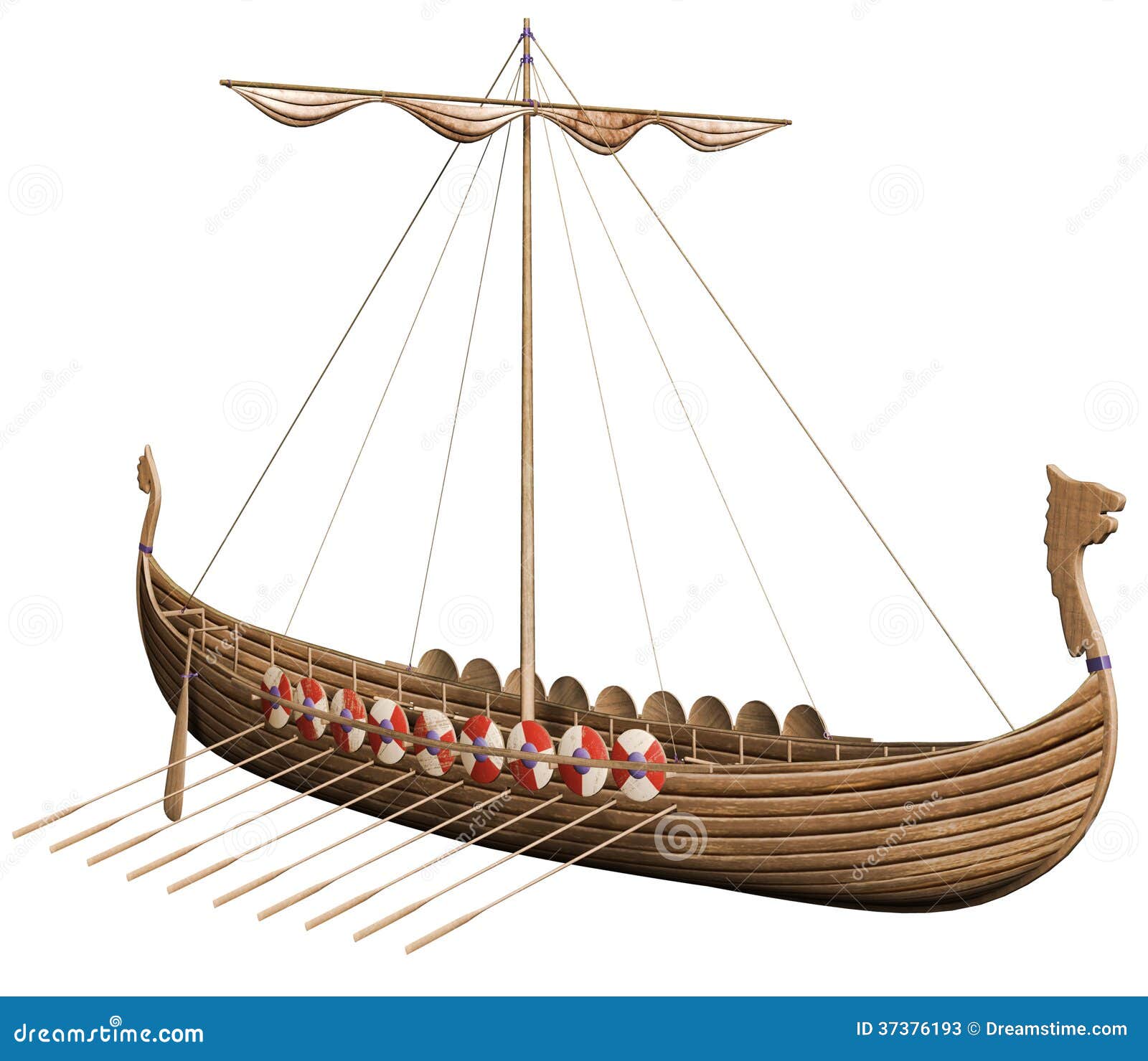 Fantasy Viking Boat Stock Photos - Image: 37376193