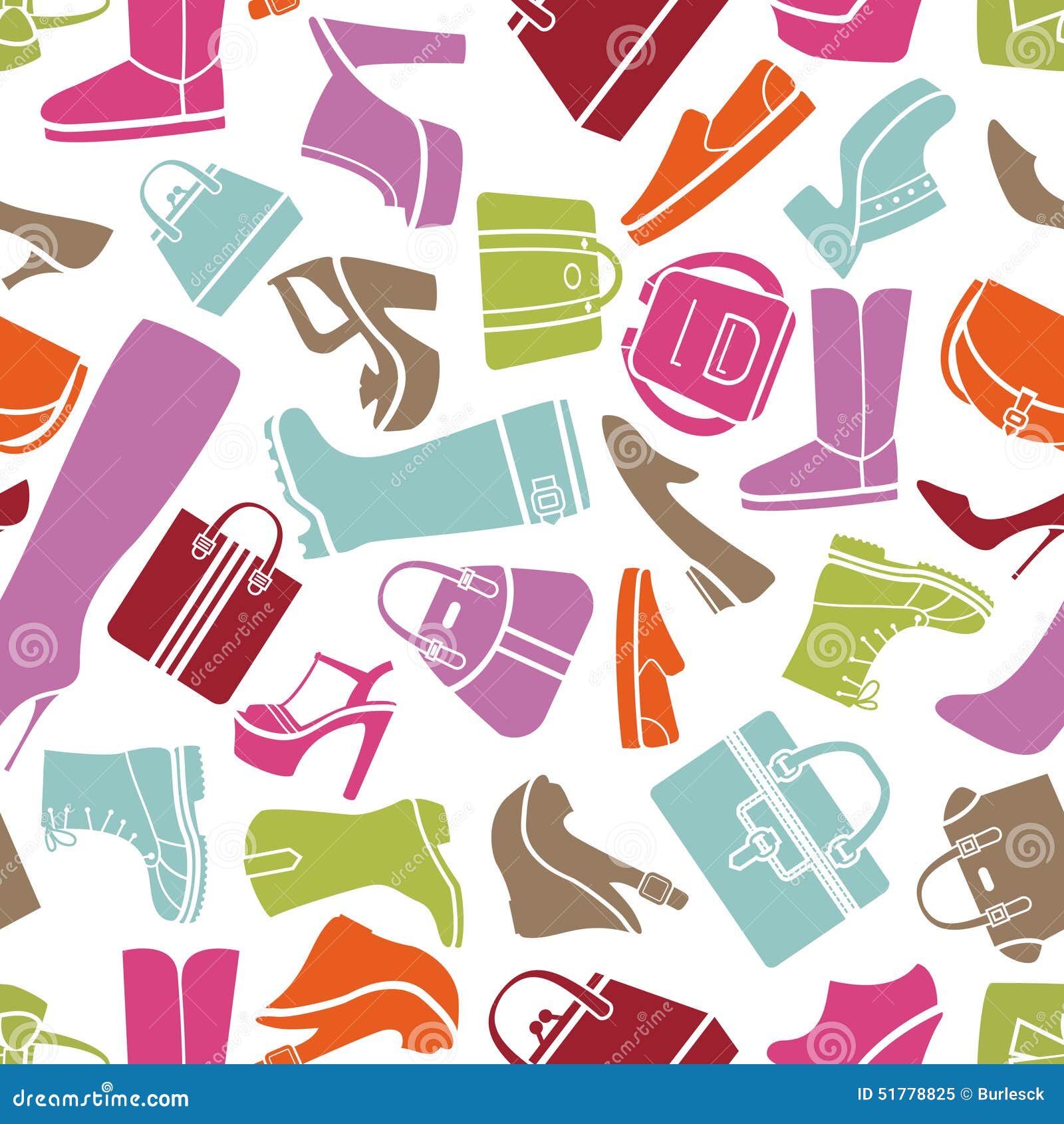 Seamless Pattern Women Shoes Seamless Pattern Women Shoes