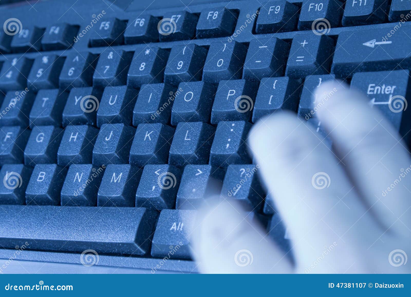 Fast Typing Stock Photo Image 47381107