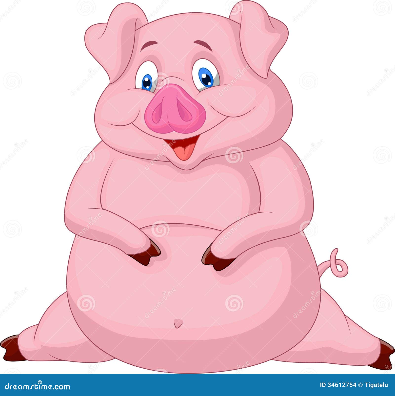 Fat Pig Cartoon Stock Images Image 34612754