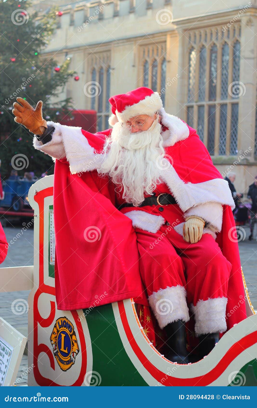 Father Christmas Or Santa Claus Waving. Editorial Stock Photo - Image