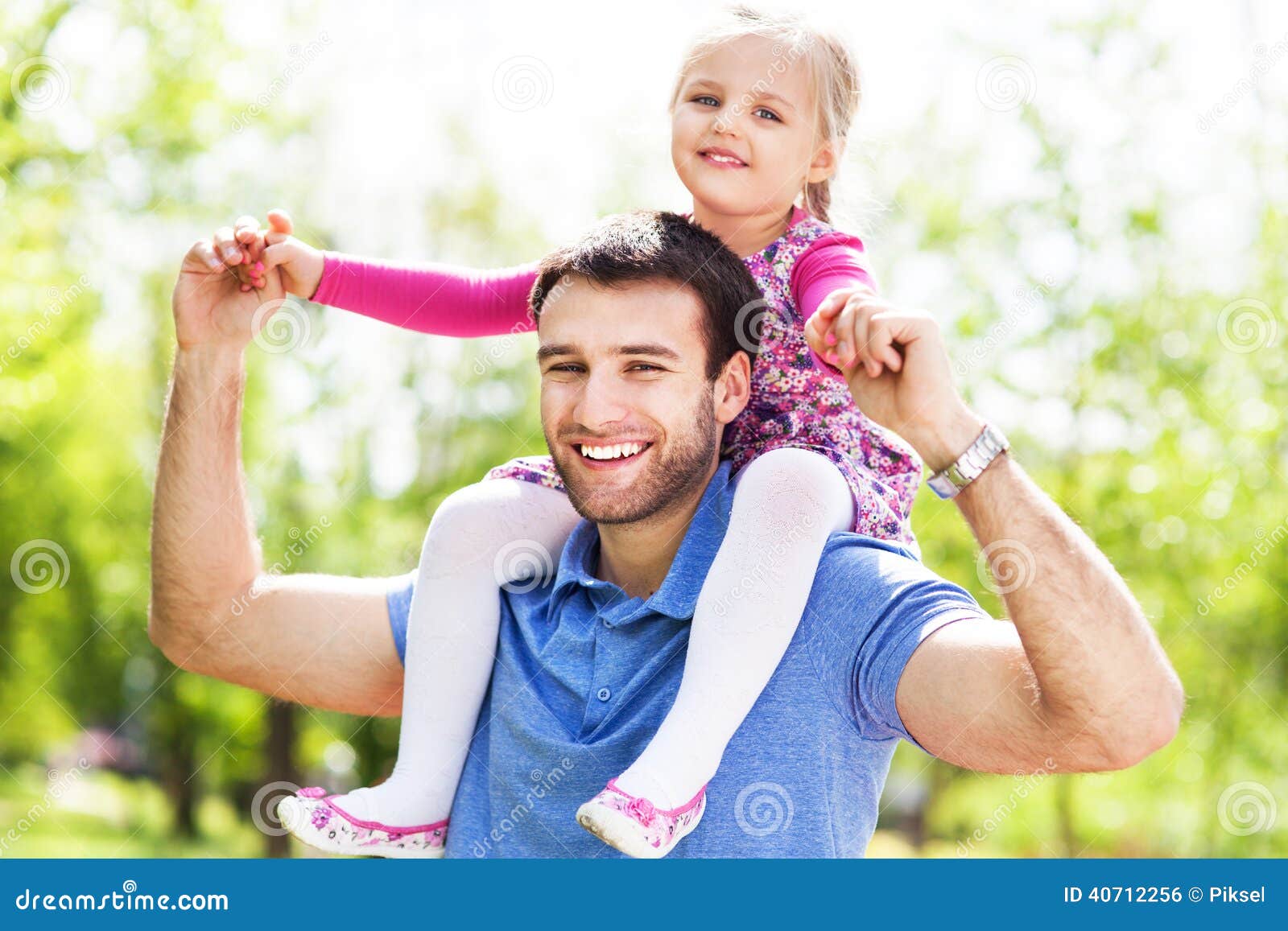 Daughter rides daddy Daughter rides daddy