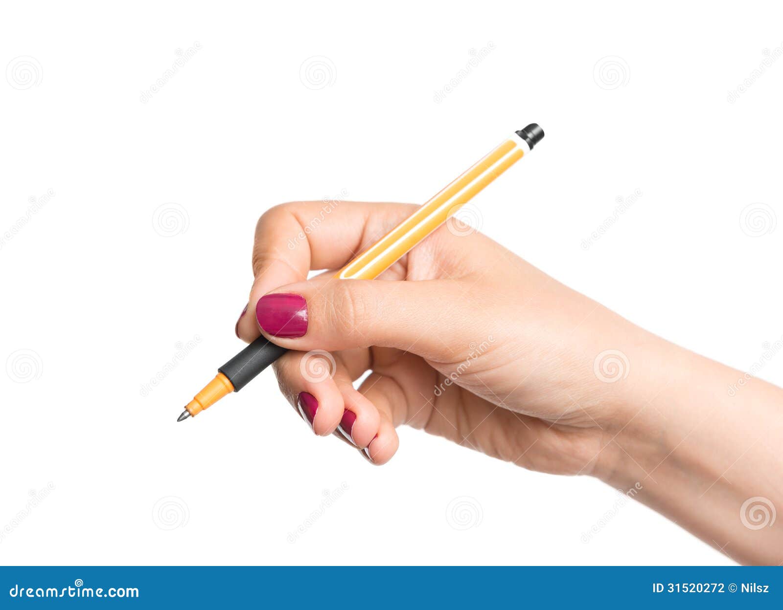 Female Hand With Pencil Stock Photography - Image: 31520272