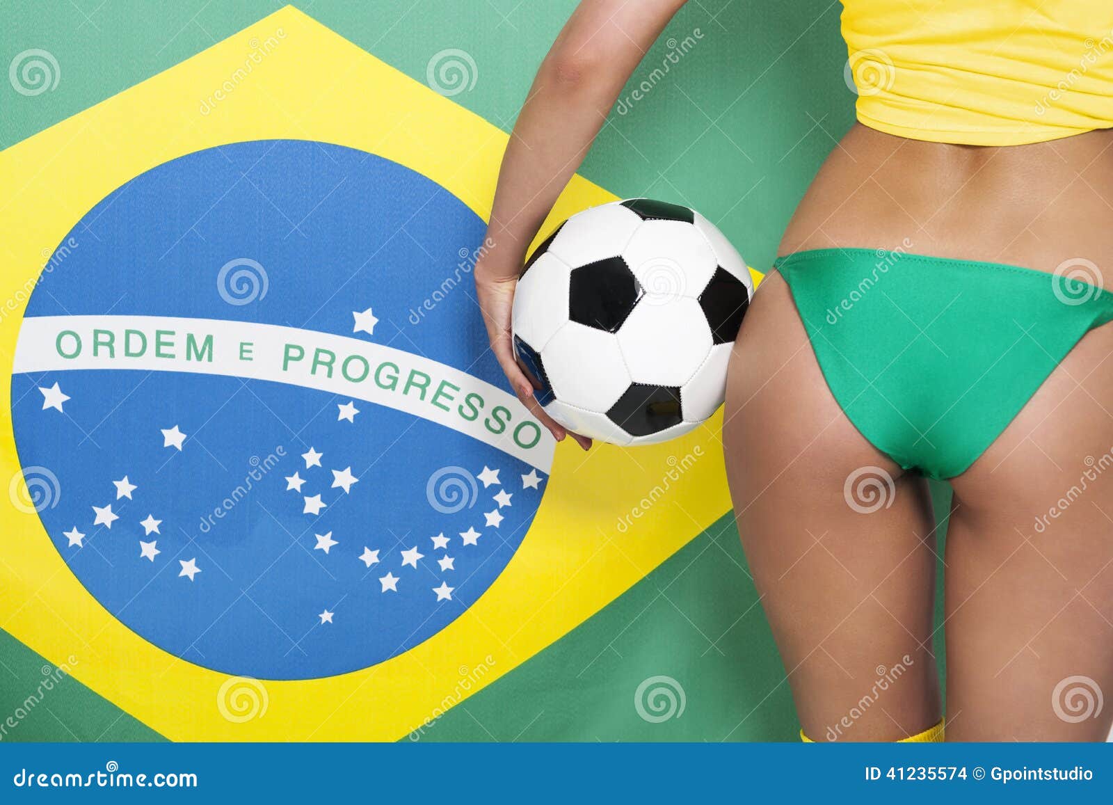 Fermez Vous Du Passioné Du Football Brésilien Photo Stock Image 41235574