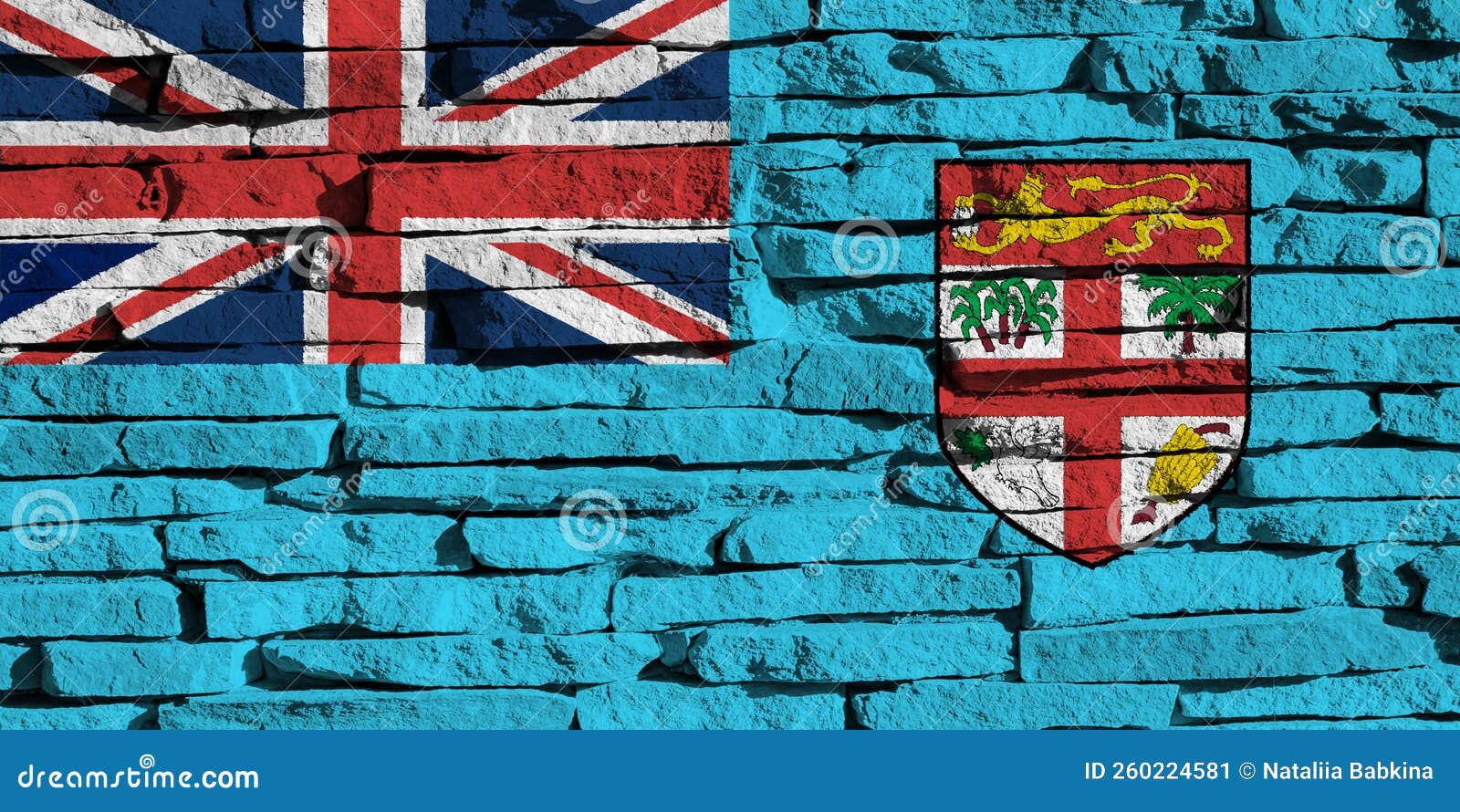 Fiji Island Flag On Texture Concept Collage Stock Image Image Of