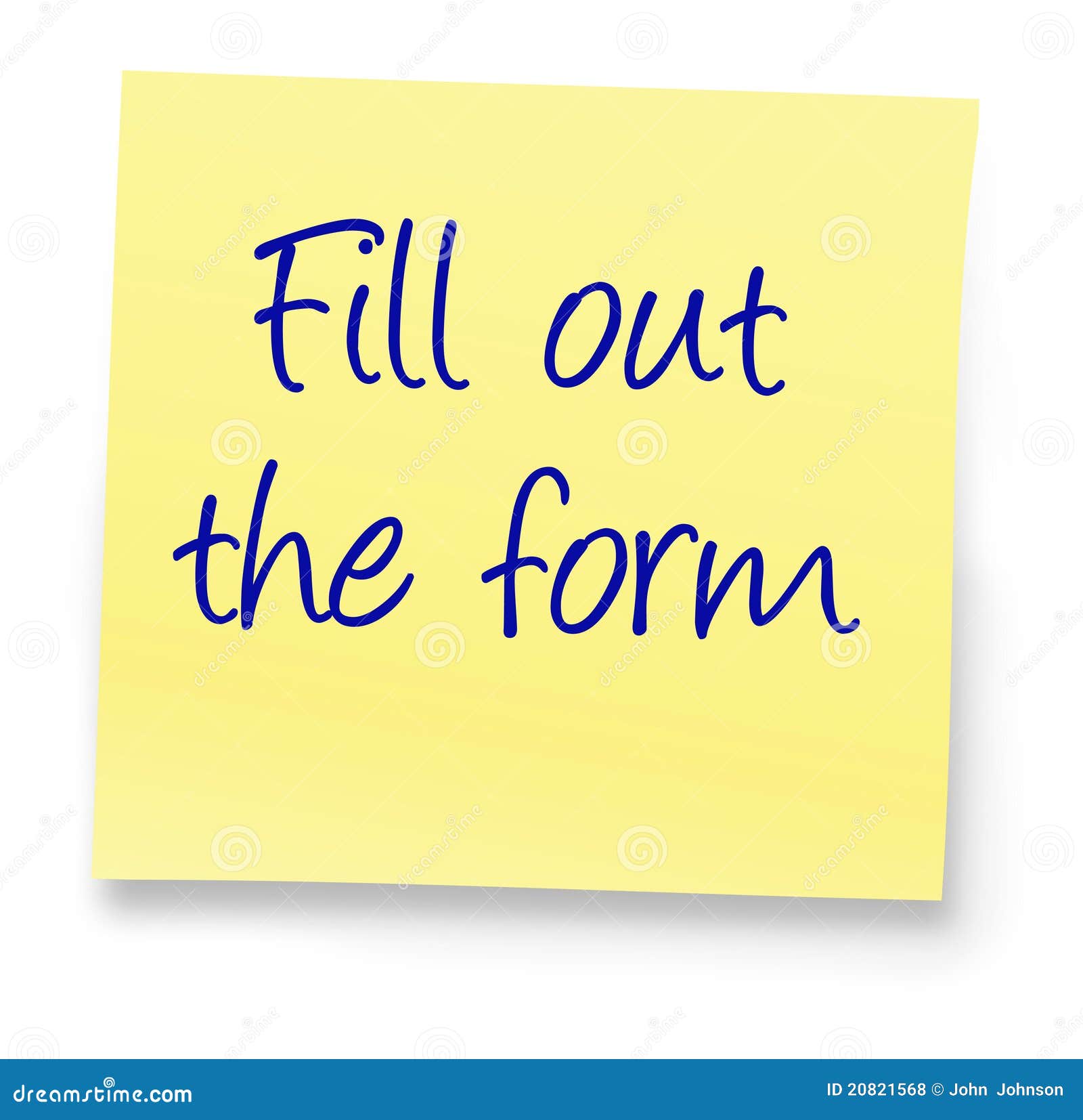 Fill Out The Form Royalty Free Stock Photos - Image: 20821568