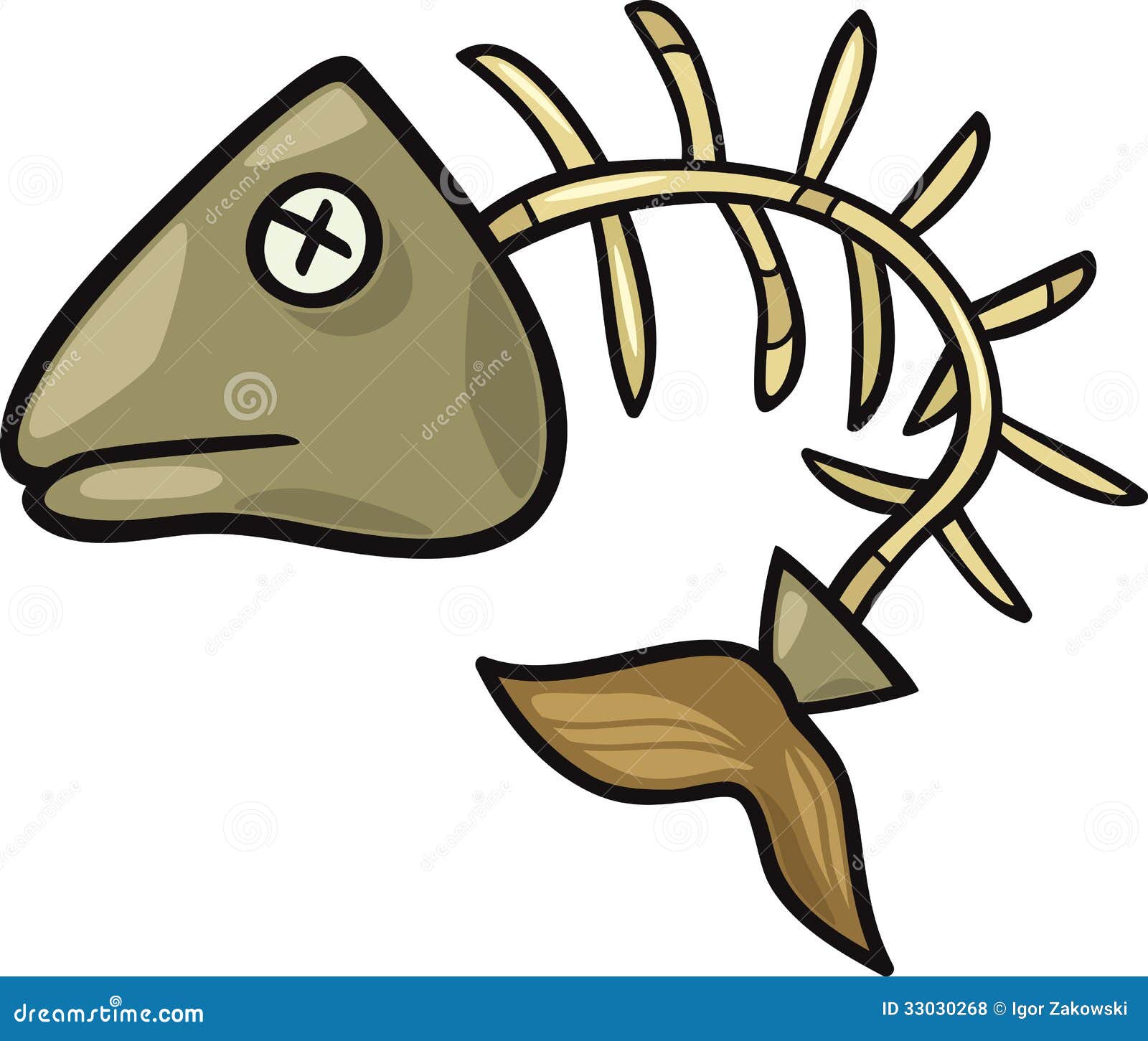 fish bone clip art cartoon illustration skeleton 33030268