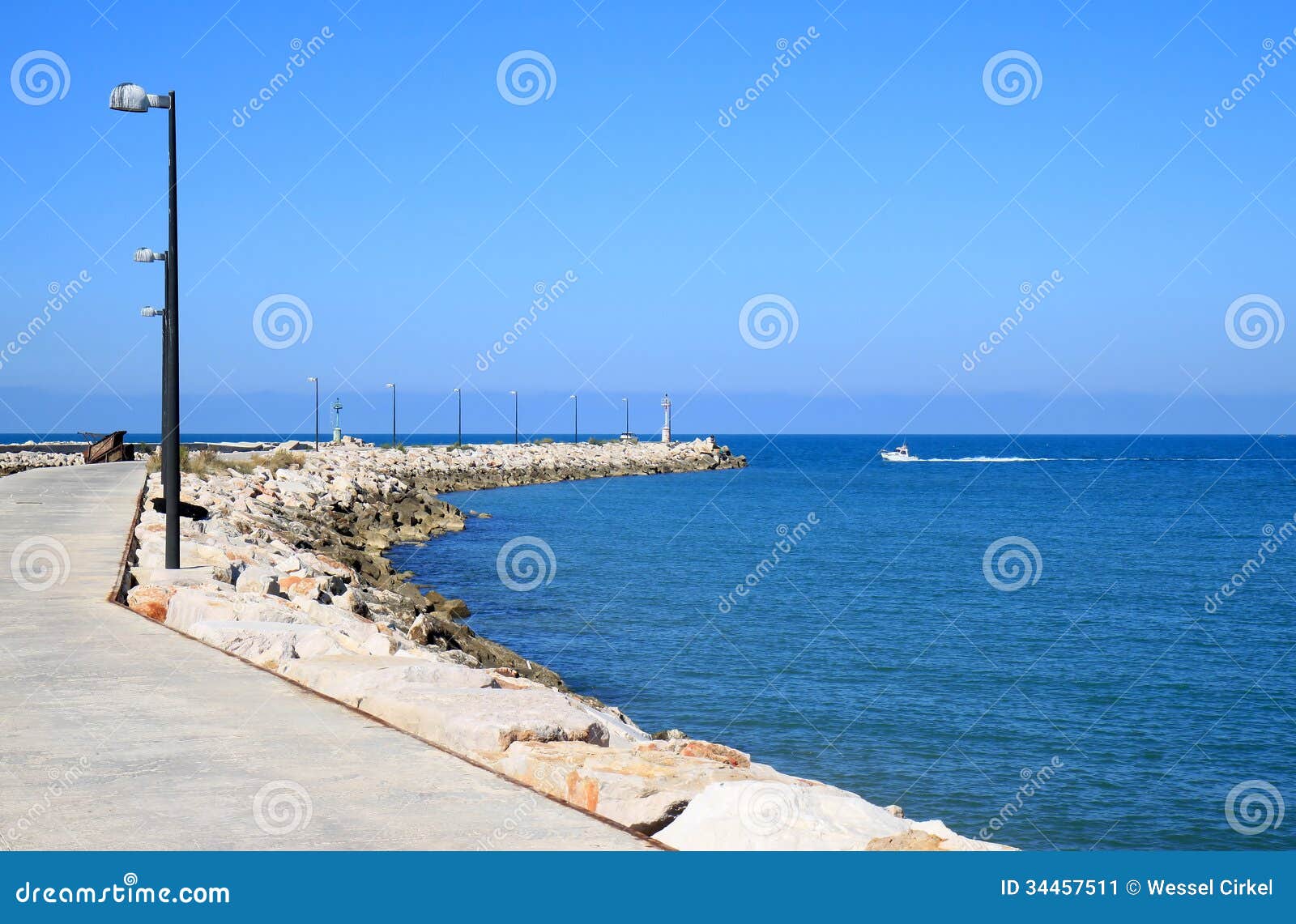Fisherboat Comes Home, Capoiale, Italy Stock Image - Image ...