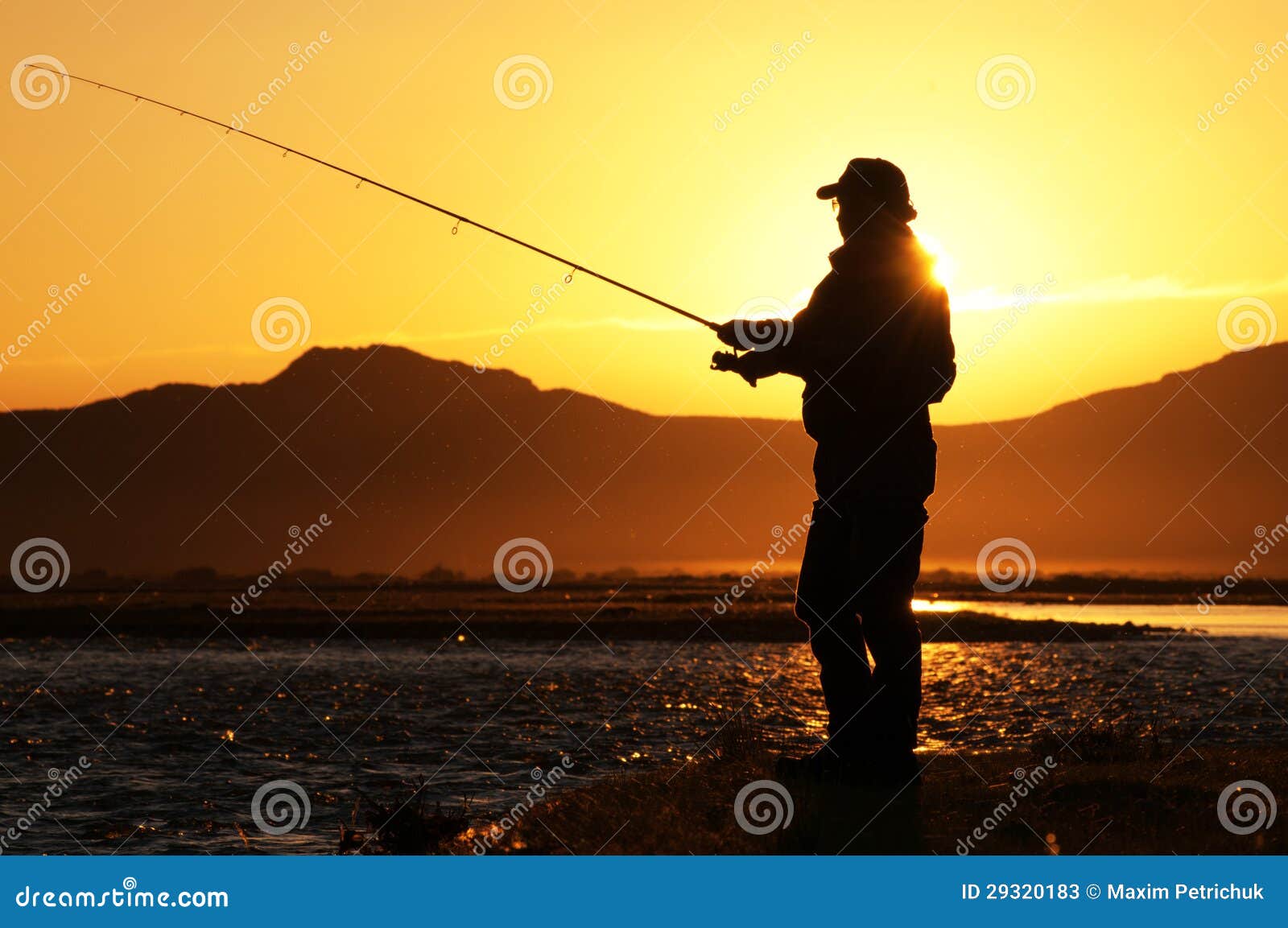 Fisherman Silhouette Stock Photos - Image: 29320183