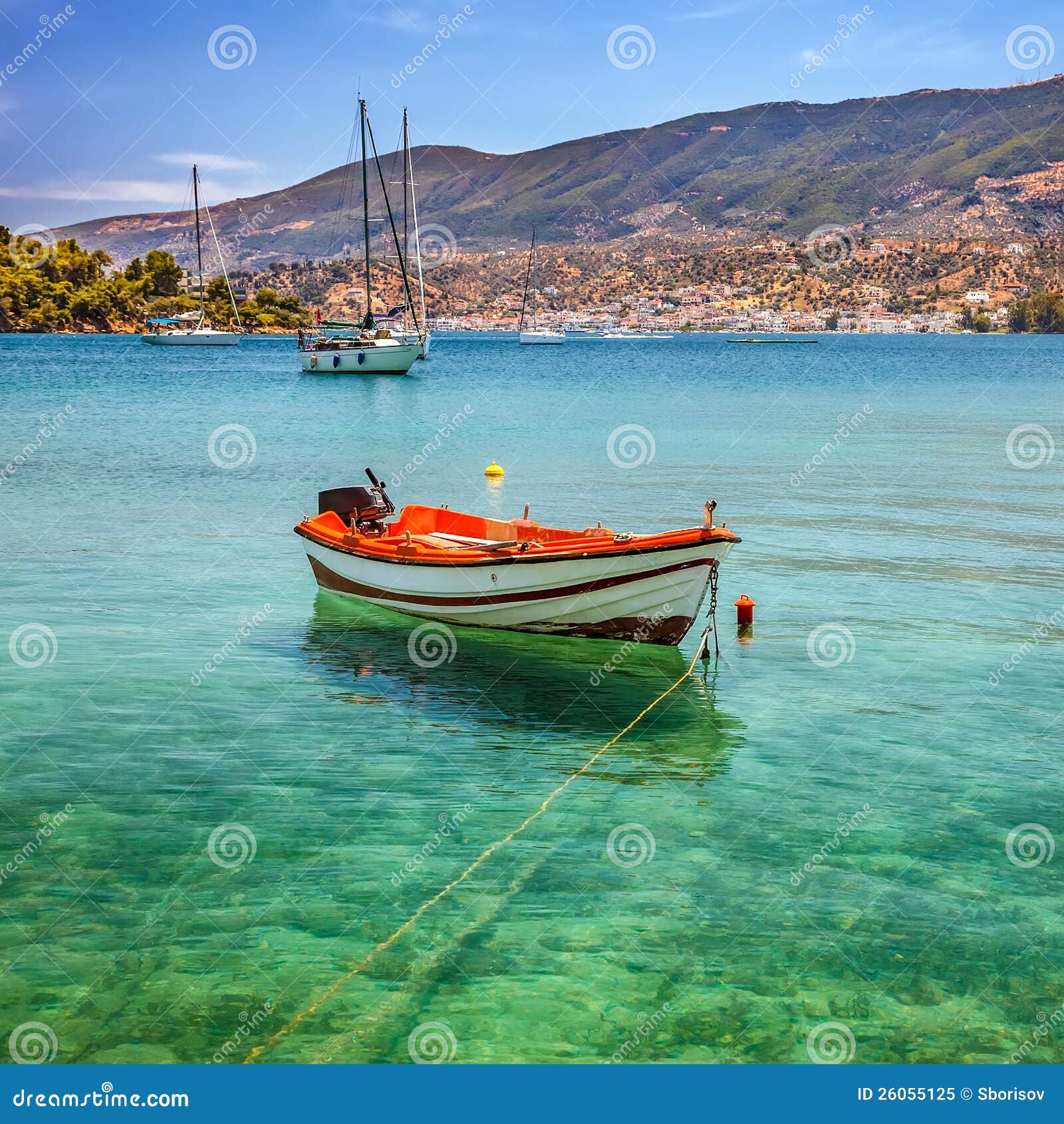 Ancient Greece Fishing Boat