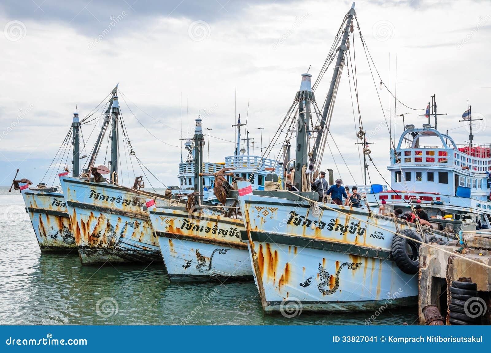 A Picture of Fishing Boats at Harbor