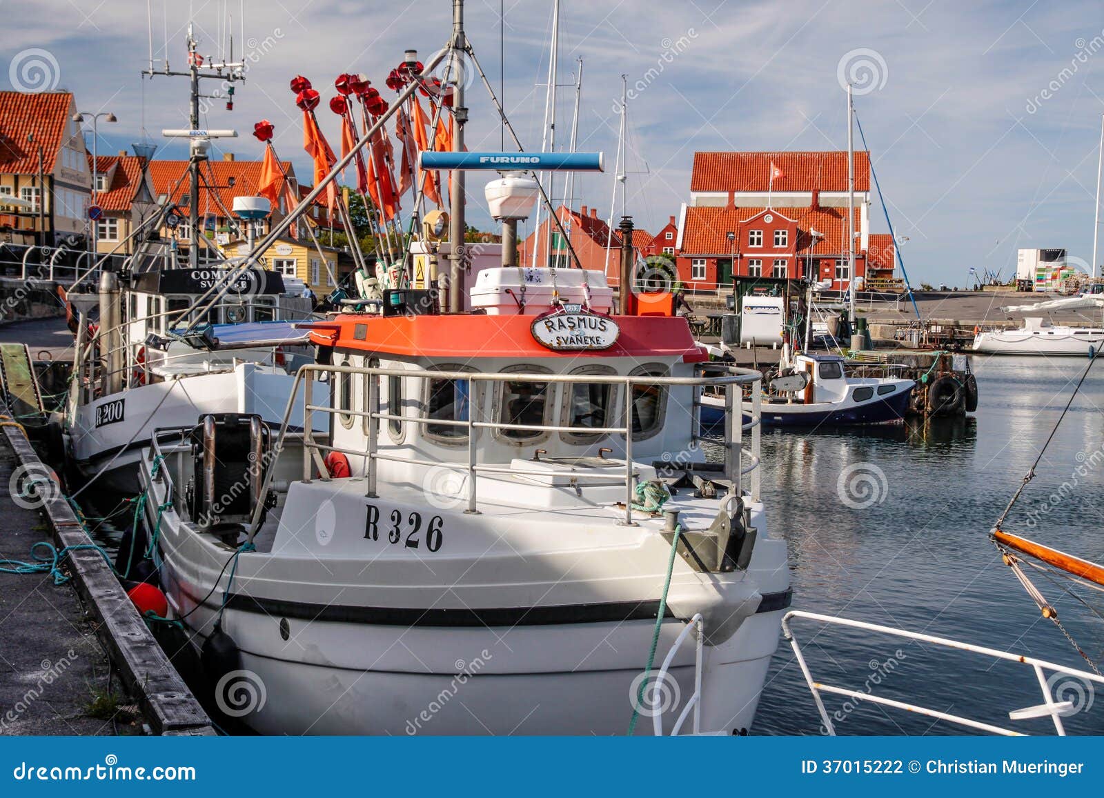 Fishing boats in the harbor Editorial Photography