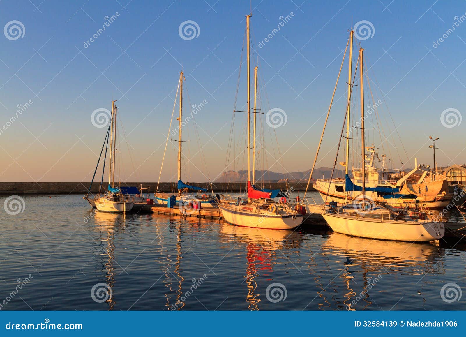 Fishing Boats Moored In Crete Royalty Free Stock Images - Image 
