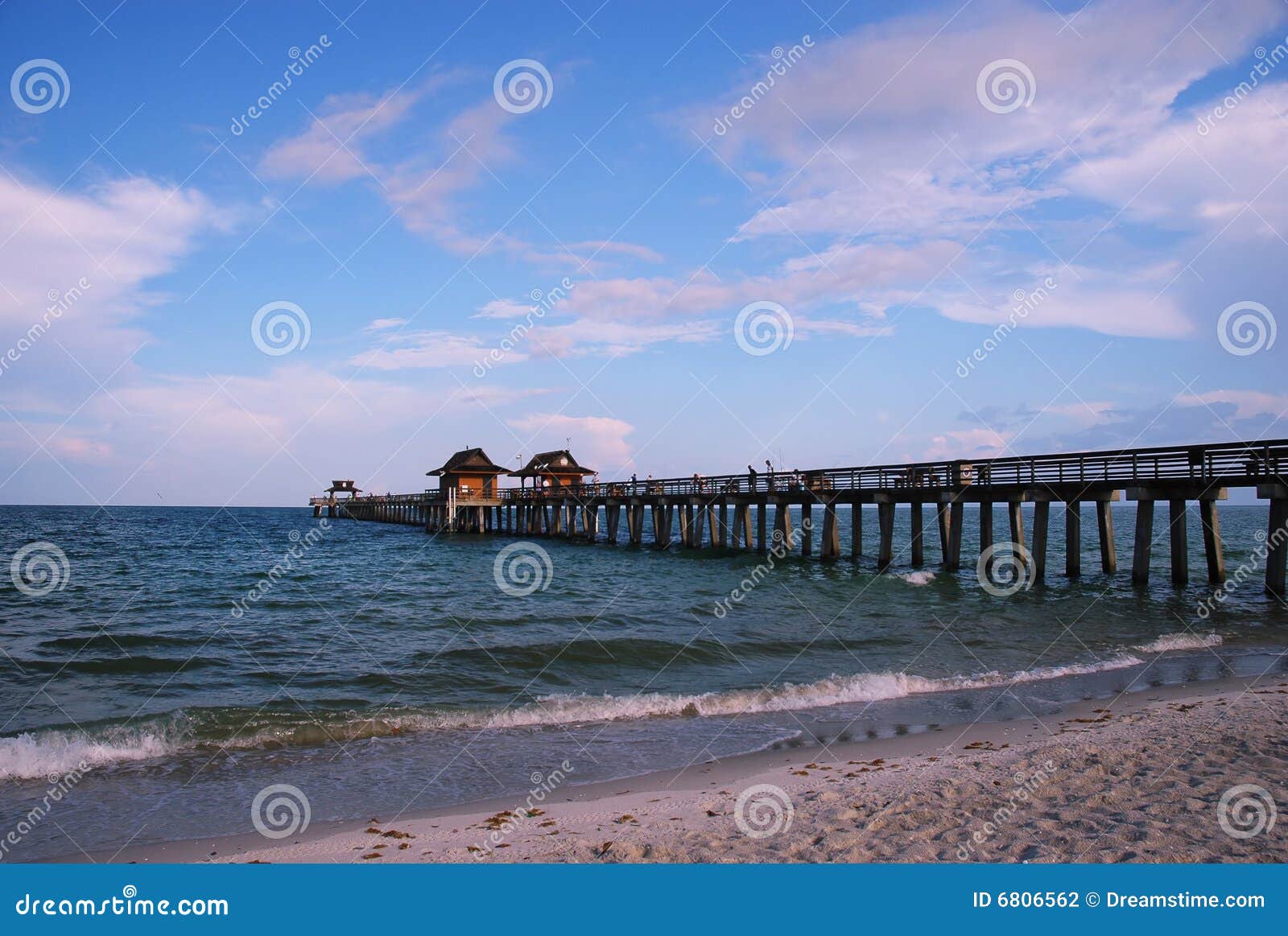 Fishing Pier At Naples Beach, Florida Stock Photography - Image ...