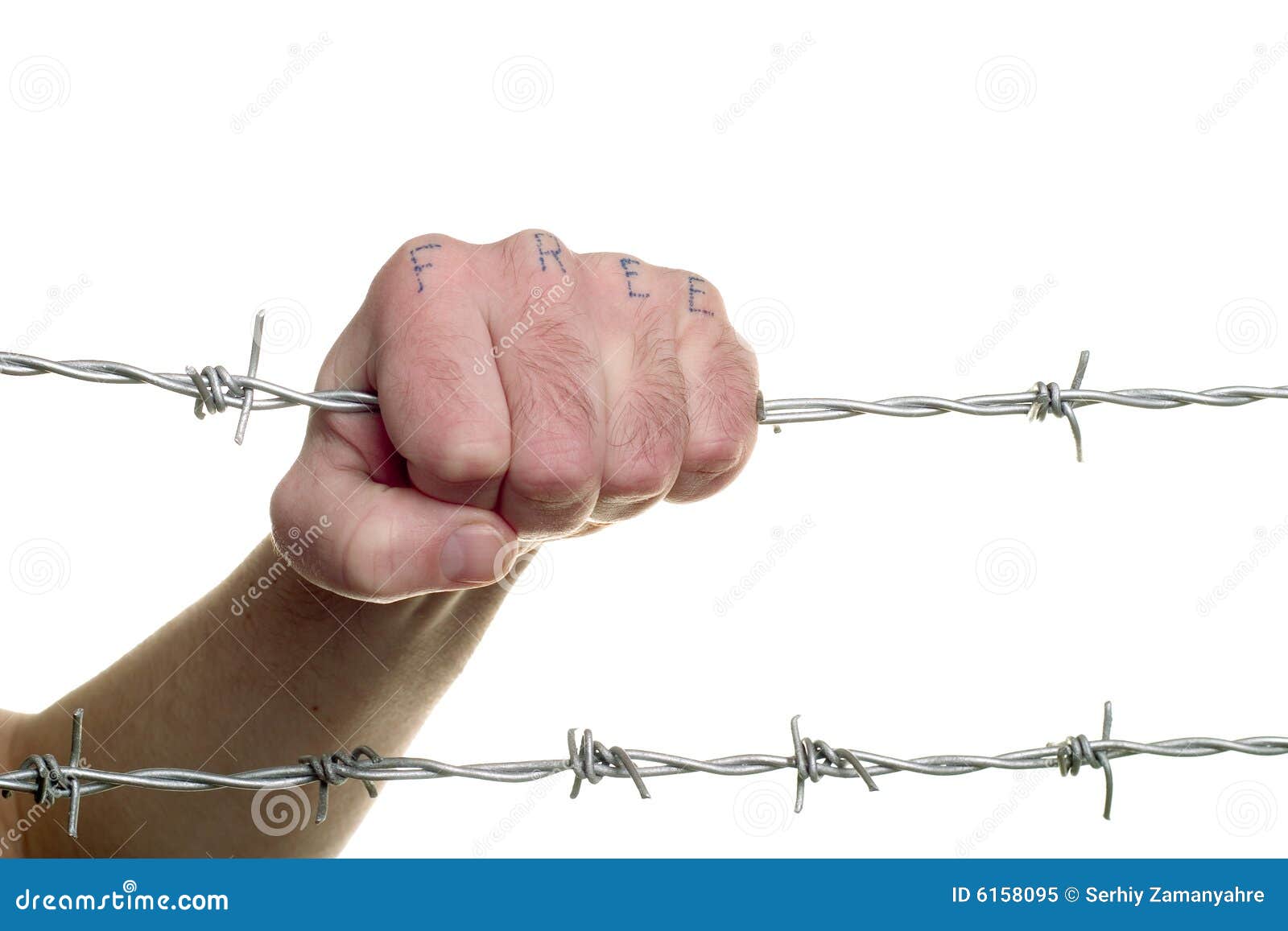 in wire Fist barbed