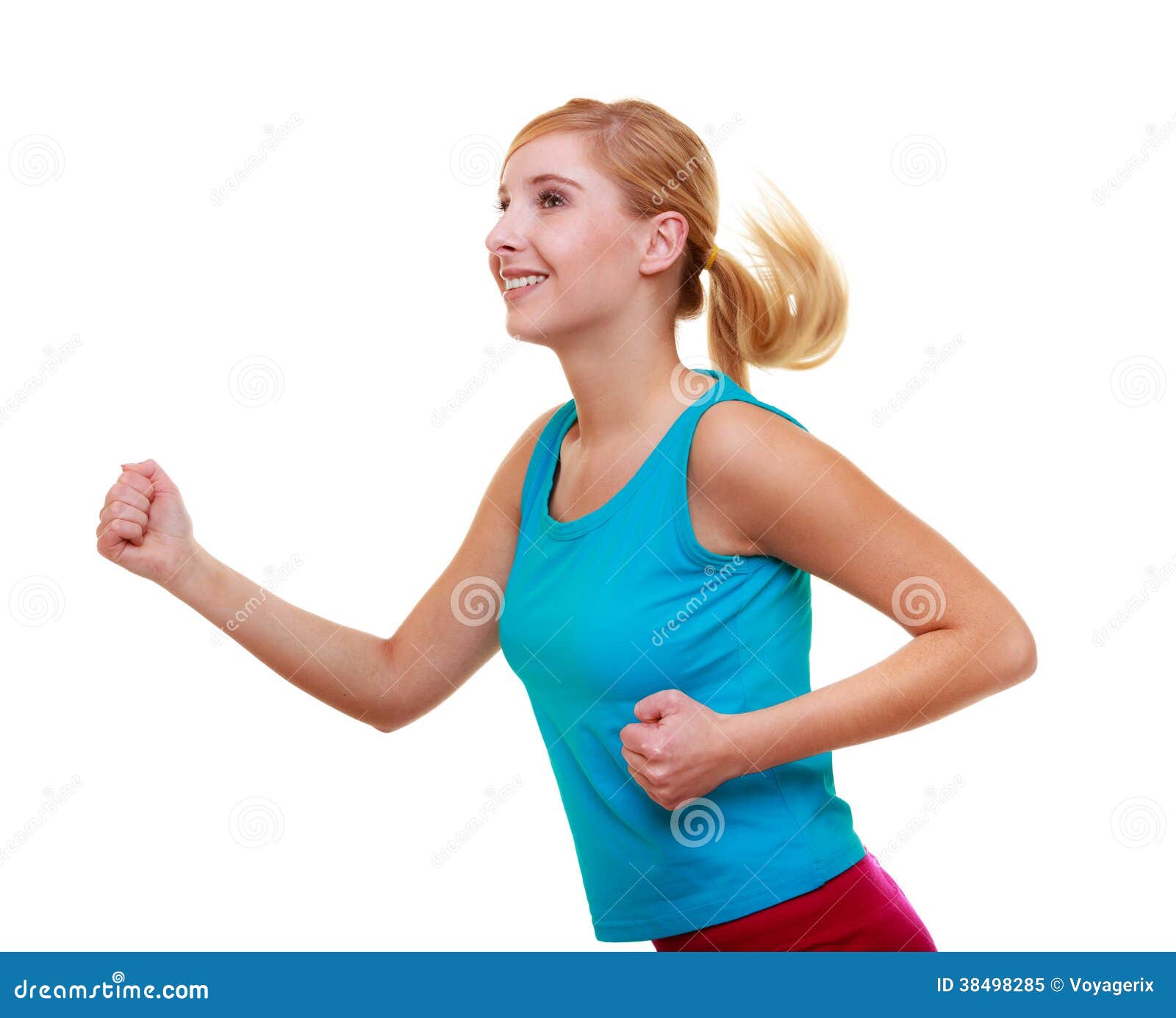 Fitness Girl Sport Woman Running Jogging Isolated Royalty Free Stock ...